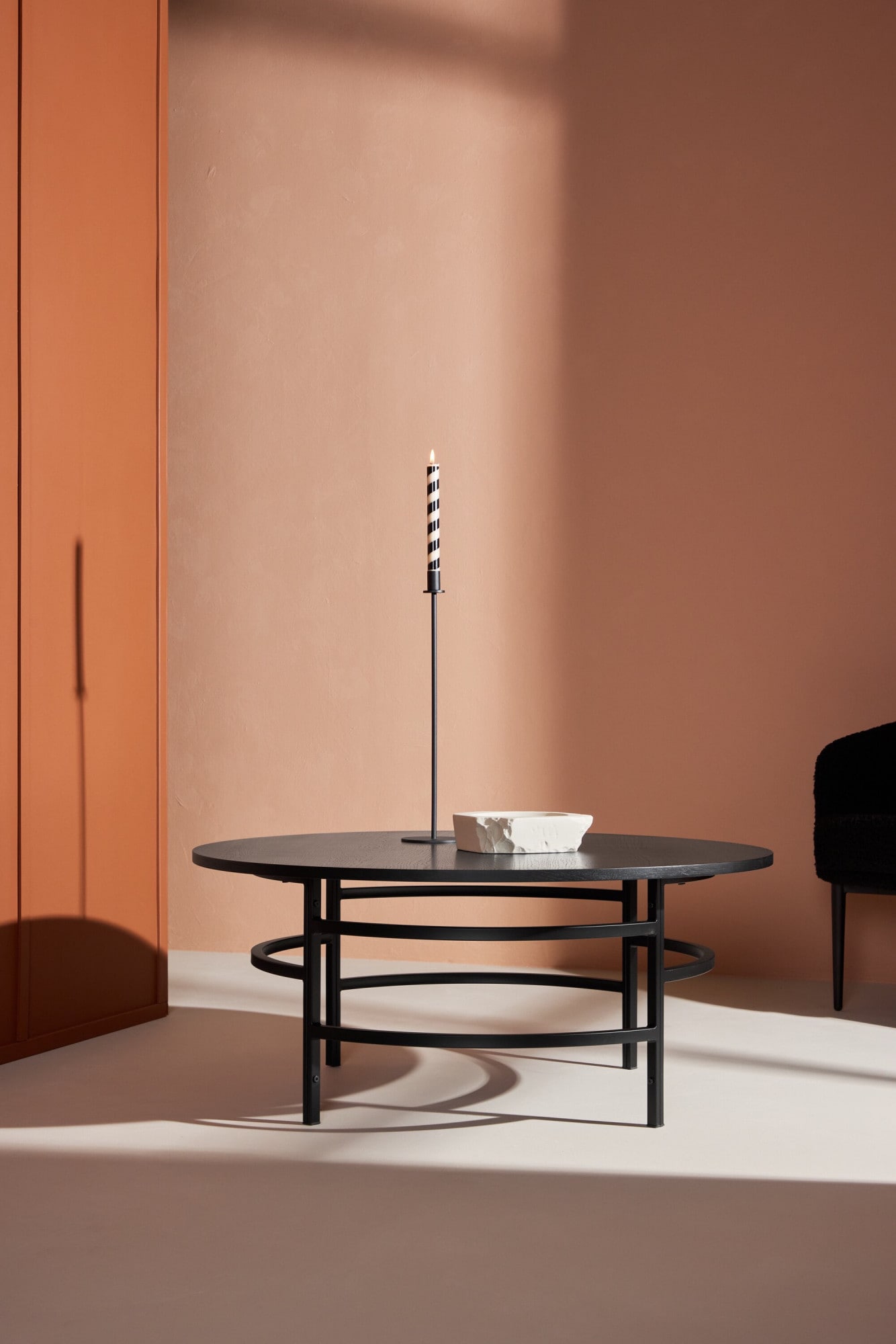 Venture Home Table basse »Copenhagen, runder Couchtisch Ø 100 cm in skandinavischer Eleganz« Sofatisch, MDF, Metallbeine, rund, abgerundet, modern