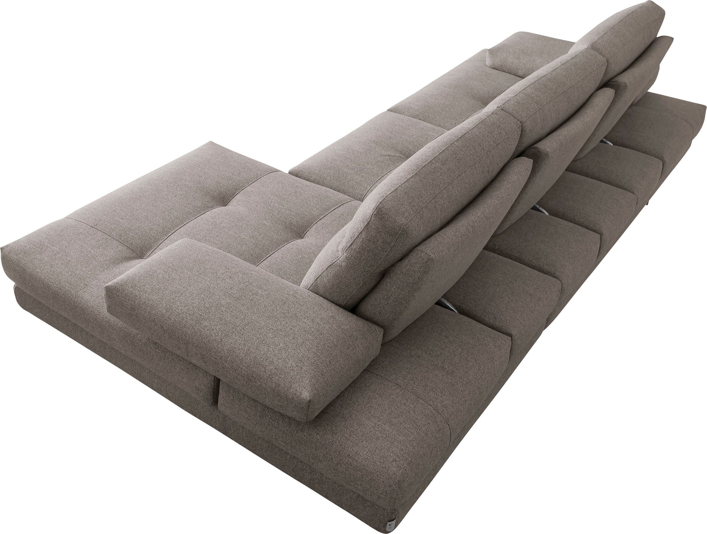 CALIA ITALIA Canapé d'angle »Toby Wing, B/T: 308/153 cm, Multifunktionssofa, Designsofa, L-Form« inkl. Sitztiefenverstellung und Armlehnfunktion, Füsse in schwarz matt