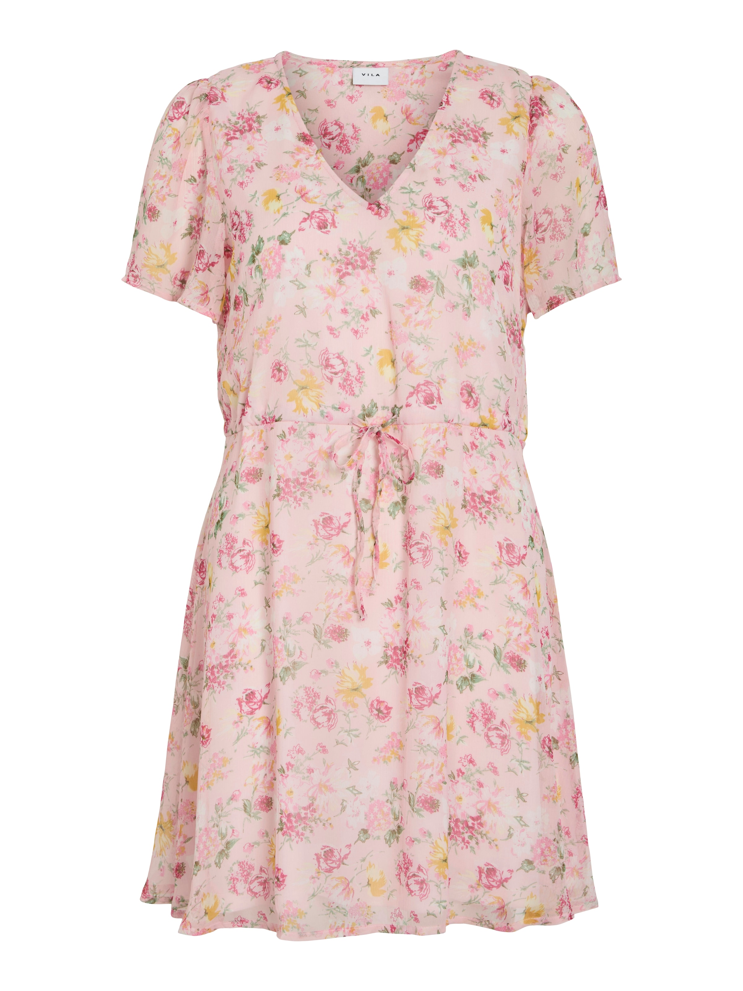 Vila Minikleid »VIFALIA V-NECK S/S SHORT DRESS- NOOS« Sommerkleid,
