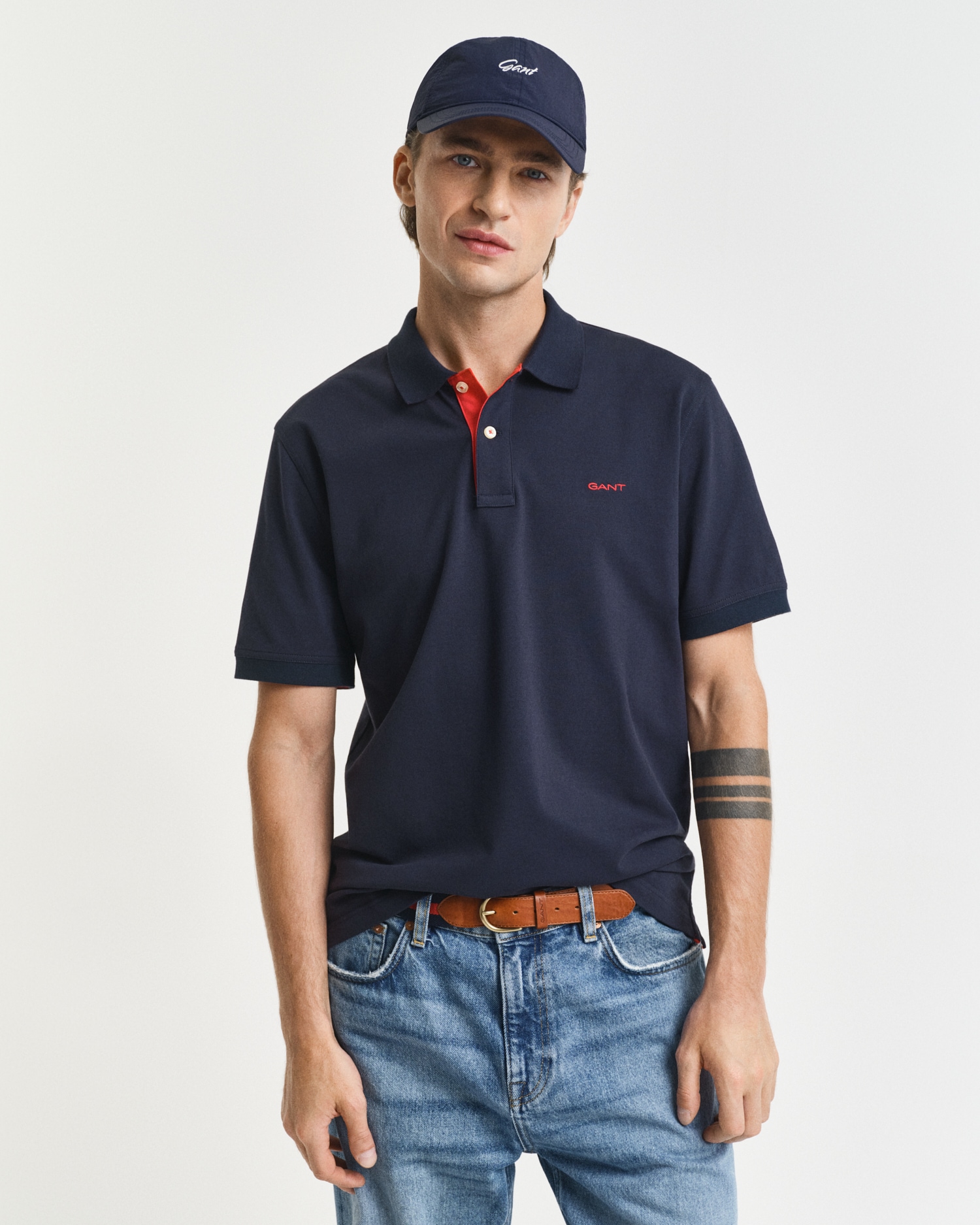 Gant Poloshirt »REG CONTRAST PIQUE SS RUGGER« mit kontrastfarbenen Einsätzen