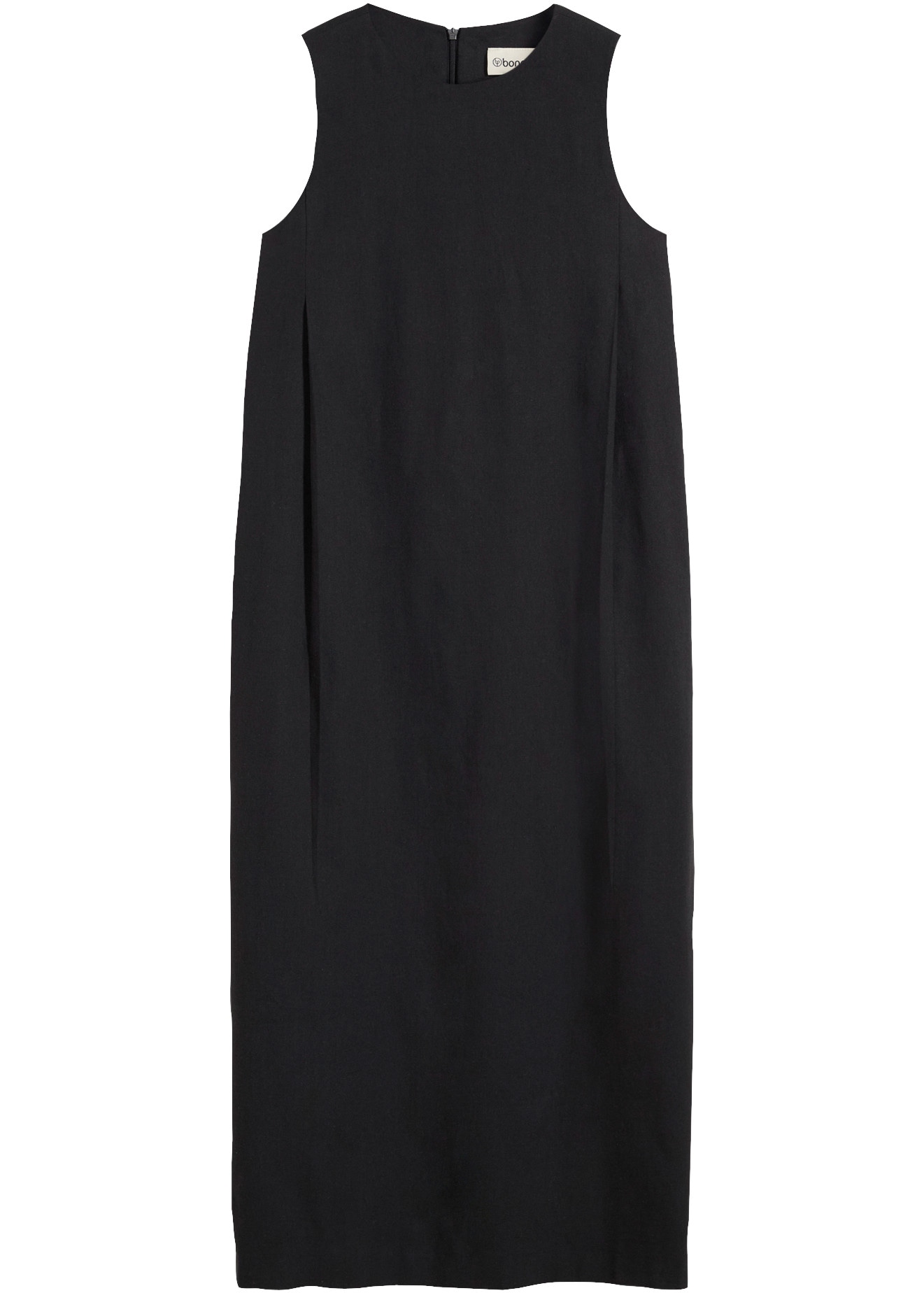 bonprix Robe midi design sans manches, coupe oversize, encolure ronde