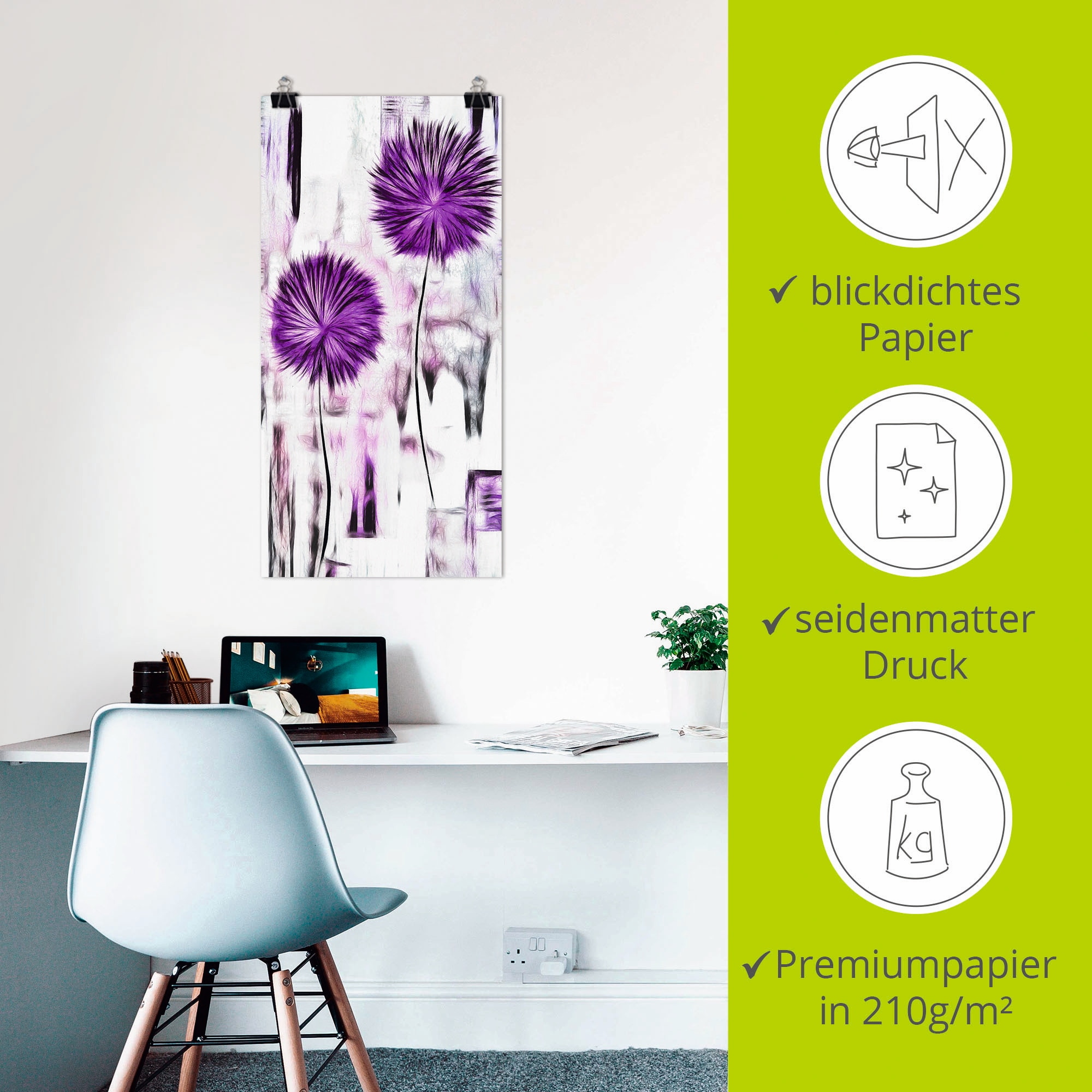 Artland Wandbild »Blumen« 1 Stk. tlg. als Alubild, Leinwandbild, Wandaufkleber oder Poster in versch. Grössen