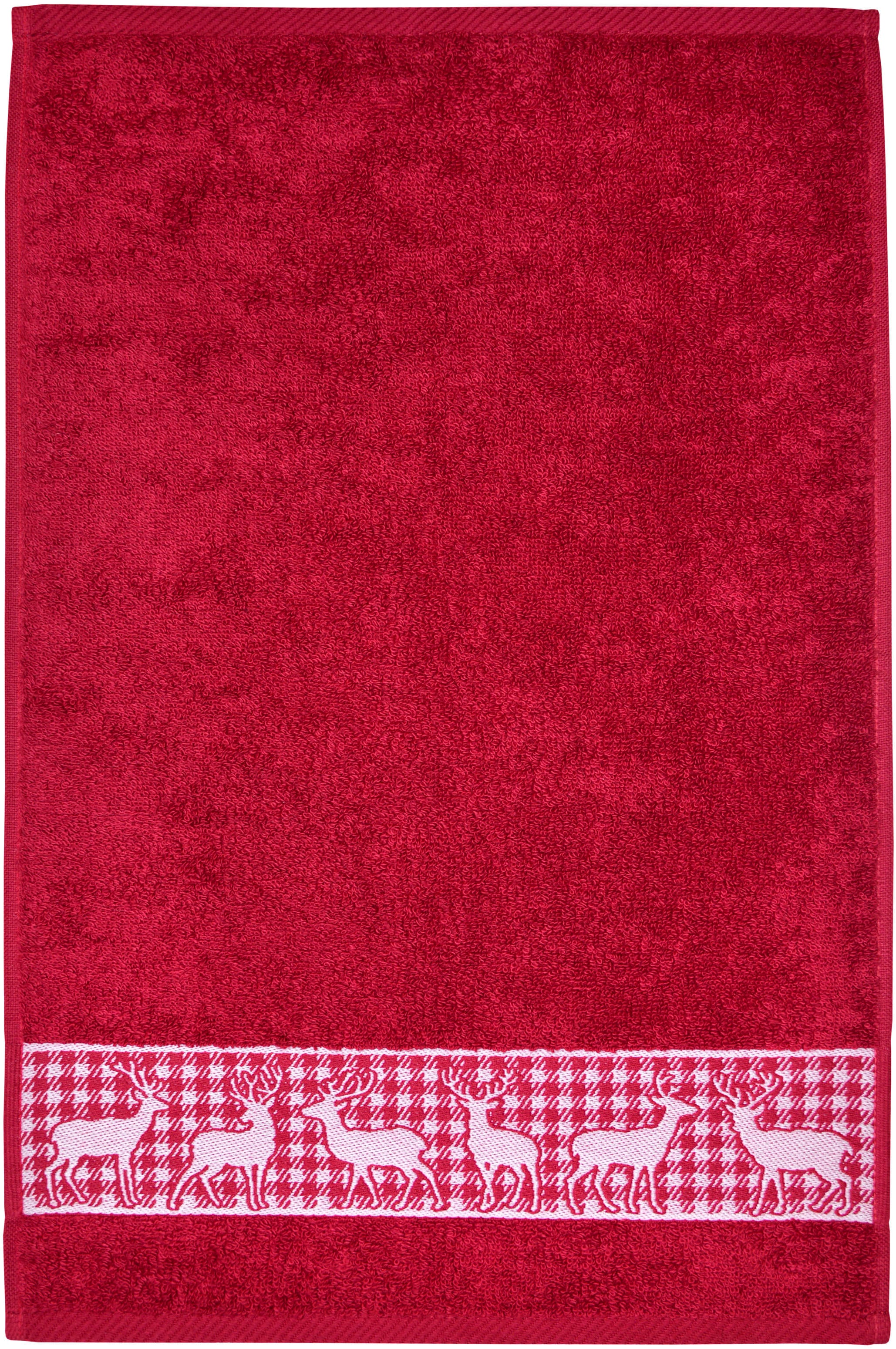 Dyckhoff Gästehandtücher »Hirschparade« Made in Germany (6 Gästetücher)