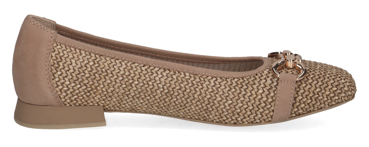 Caprice Ballerine  , Blockabsatz, Bequemschuh, Businessschuh mit Schmuckelement