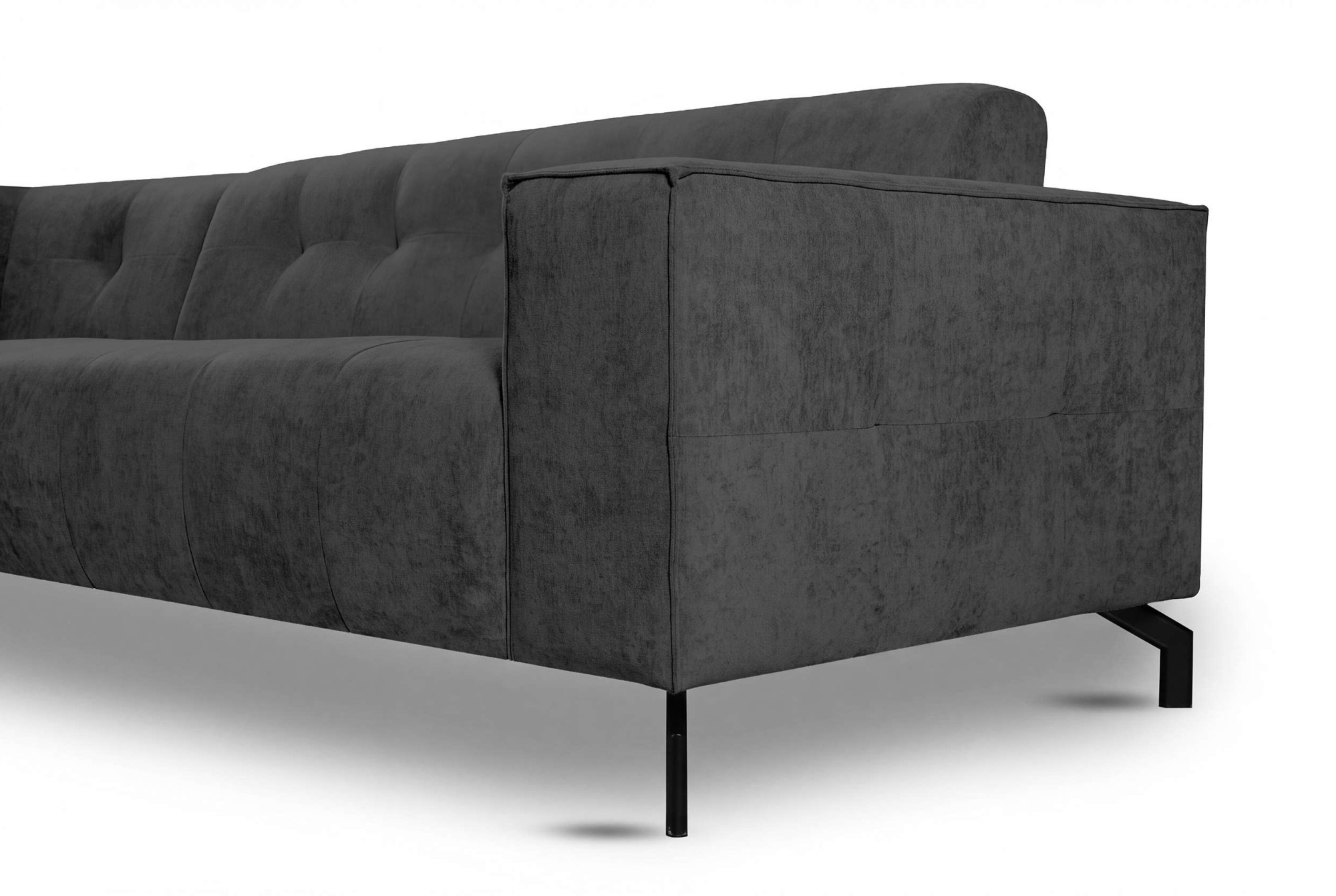 GOODproduct Canapé d'angle »NEW Lorcan« Chenille Bezug, Breite 275 cm, Metallfüsse