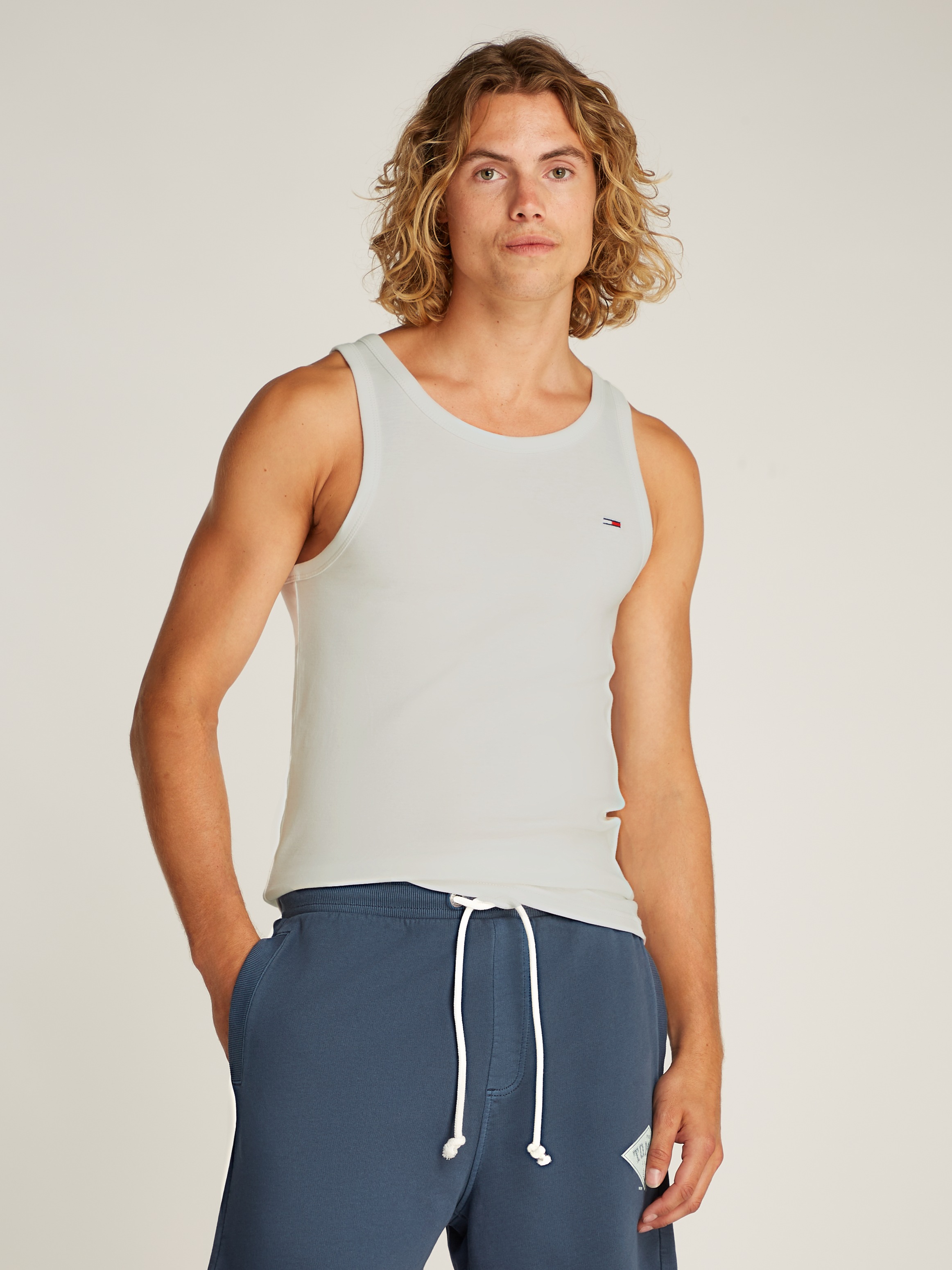 Tommy Jeans Débardeur »TJM XSLIM 2PCK RIB TANK EXT« Packung, 2er, 2 cuis mit gerippter Struktur