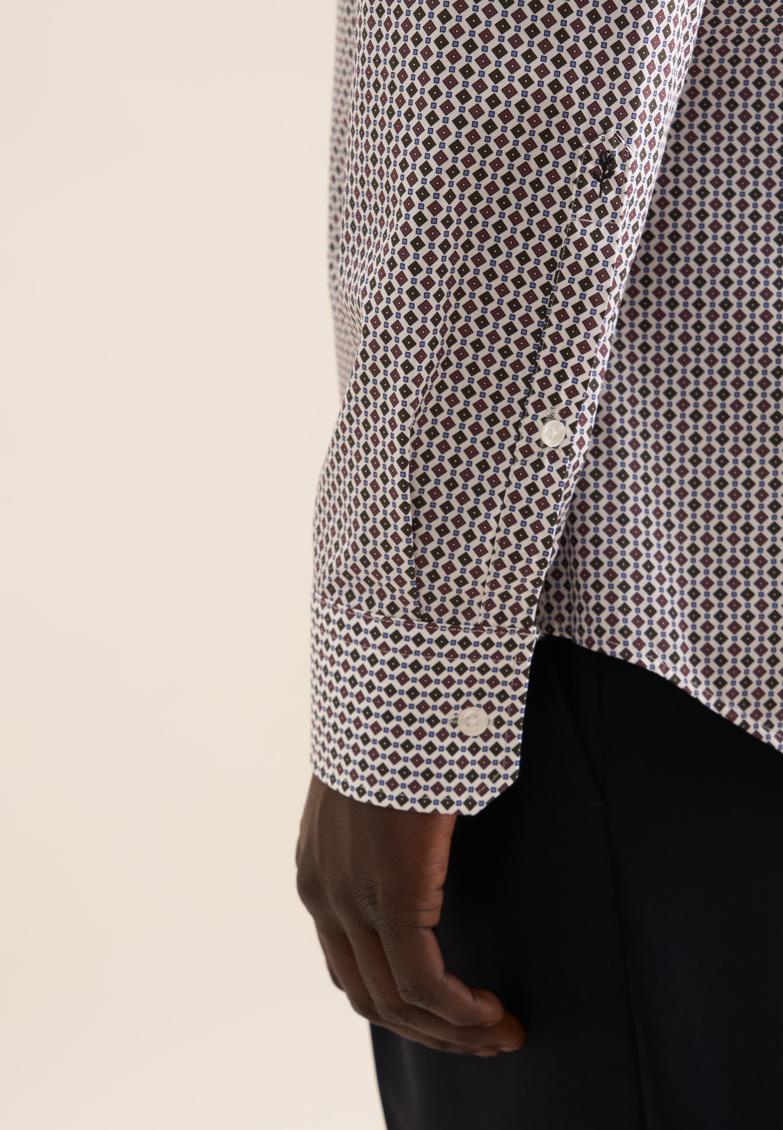 seidensticker Chemise d'affaires »Slim« Slim 1/1 Kentkragen Druck