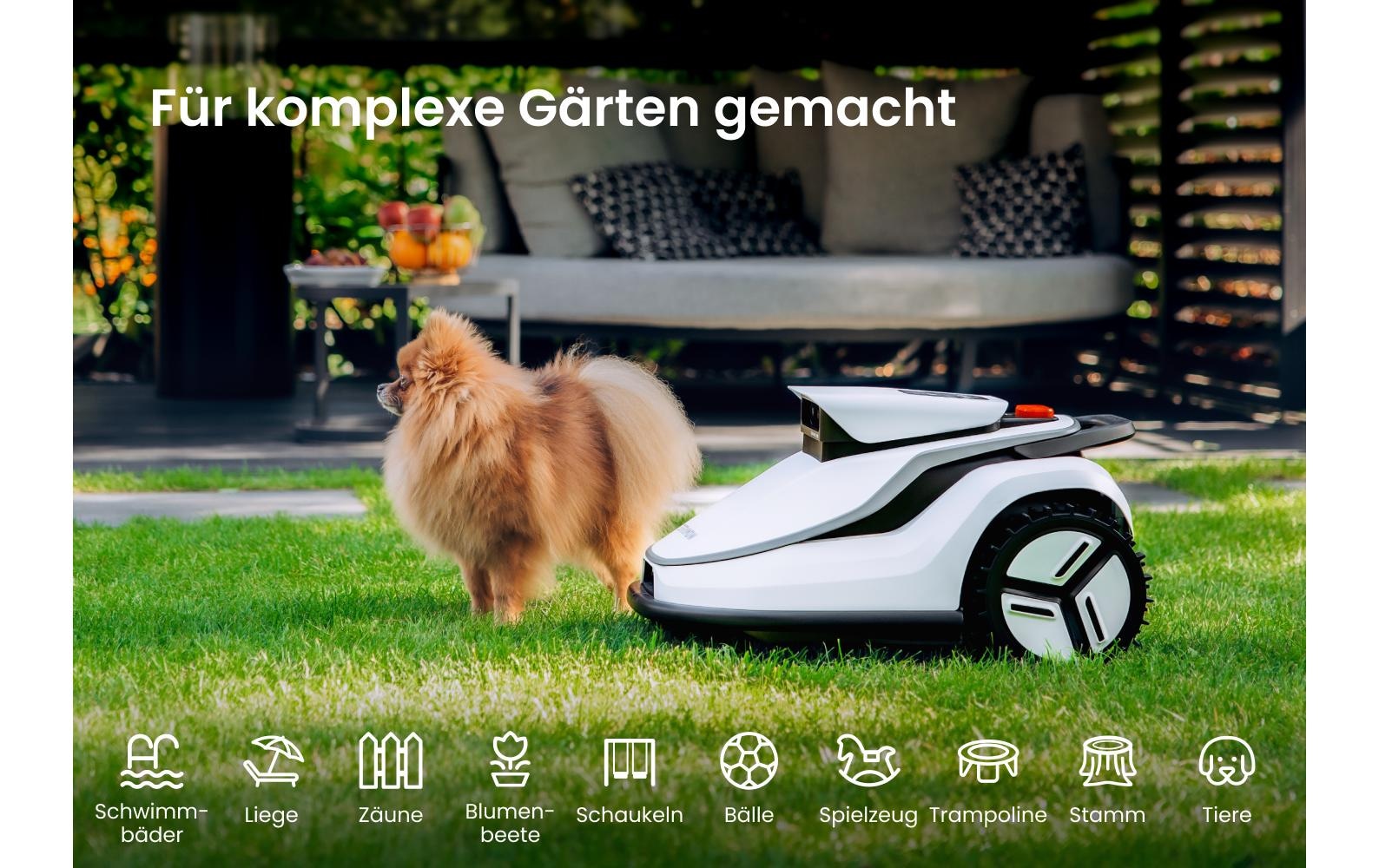   Robot tondeuse »Terramow V1000 1200 m²«  Kabelloser, KI-gesteuerter Mähroboter