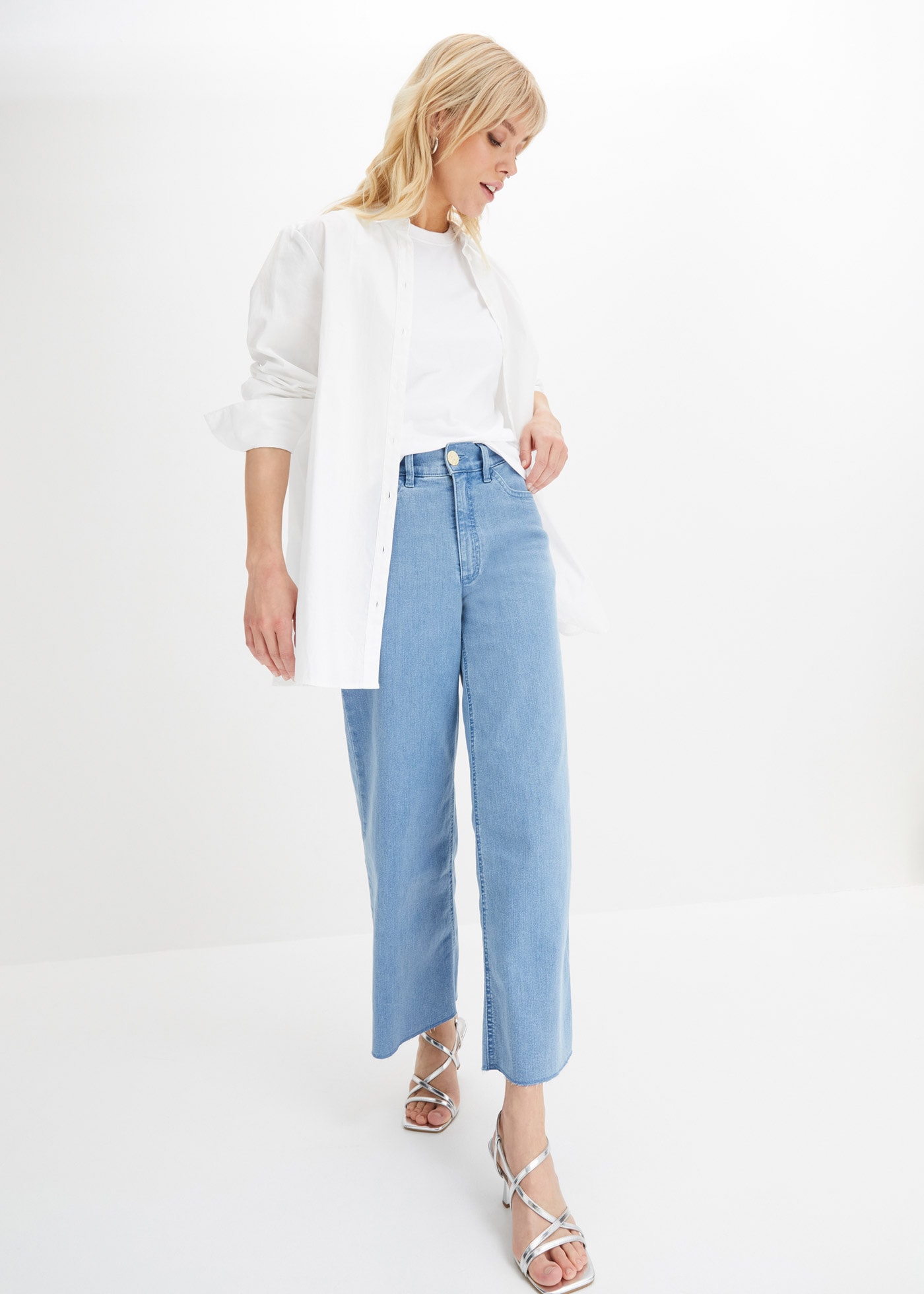 bonprix Shirttop »Tanktop mit reiner Baumwolle« schmale Passform, hochgeschlossener Ausschnitt, ärmellos