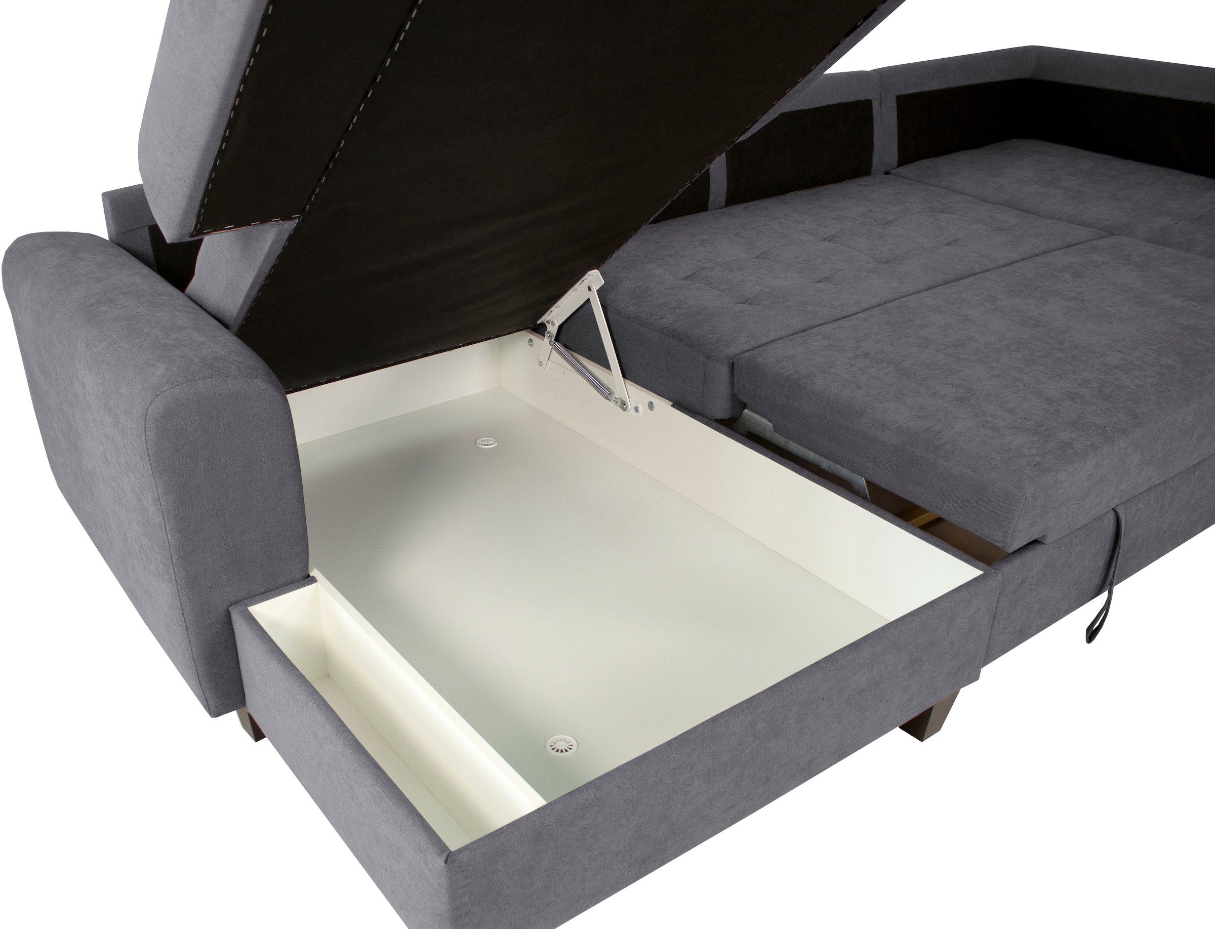 Trends by HG Paysage de salon »Moritz U-Form, B: 324 cm« mit Bettfunktion, Bettkasten & Zierkissen