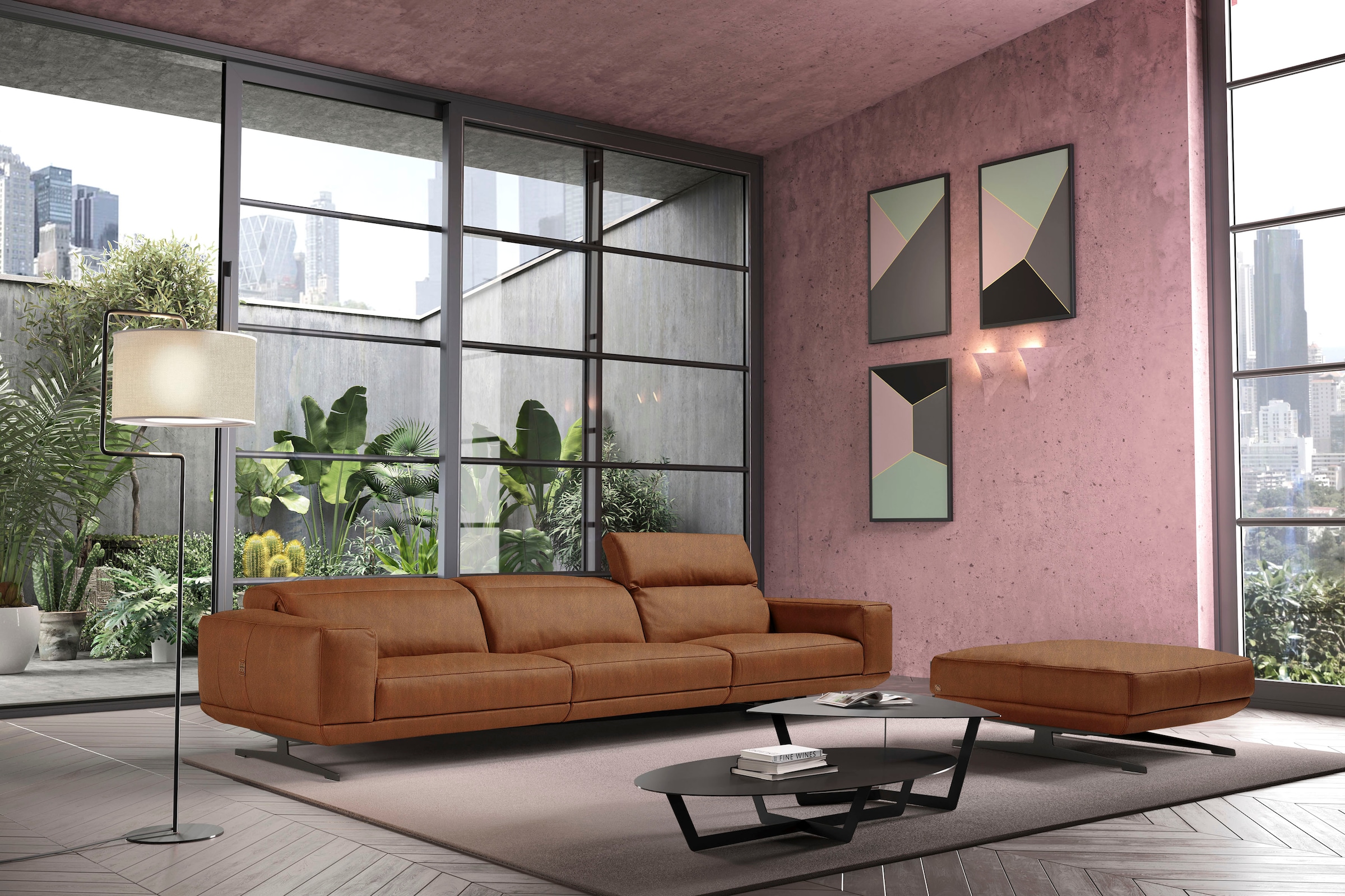 Egoitaliano 3-places »Gloria, super bequem, hochwertige Verarbeitung, edles Design, Megasofa« beidseitig verstellbare Rückenelemente, mit Designmetallfüssen