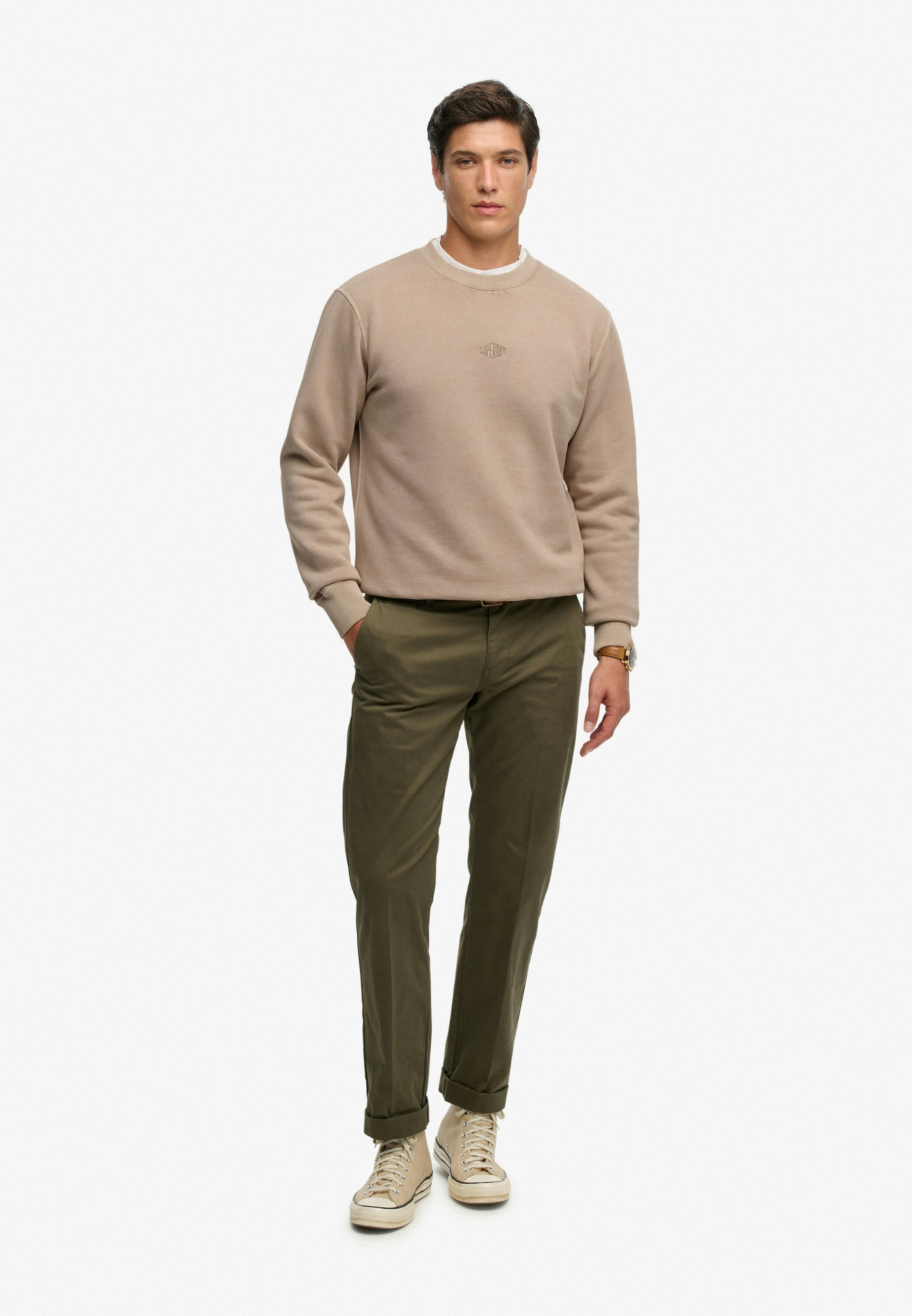 Superdry Sweat-shirt »MICRO LOGO CREW«, avec micro-logo de marque
