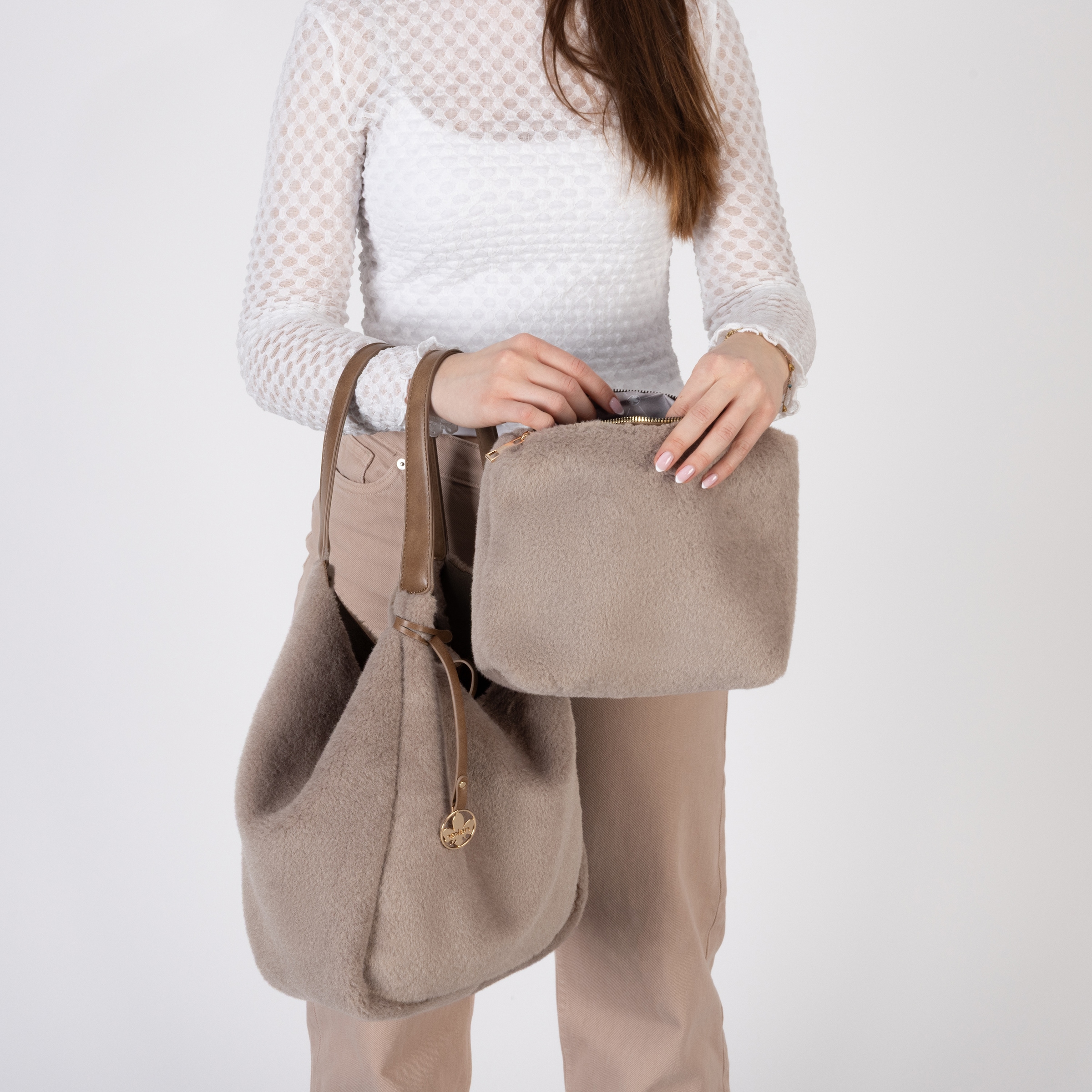 Rieker Shopper Sac bandoulière avec poche intérieure amovible, 2 pièces