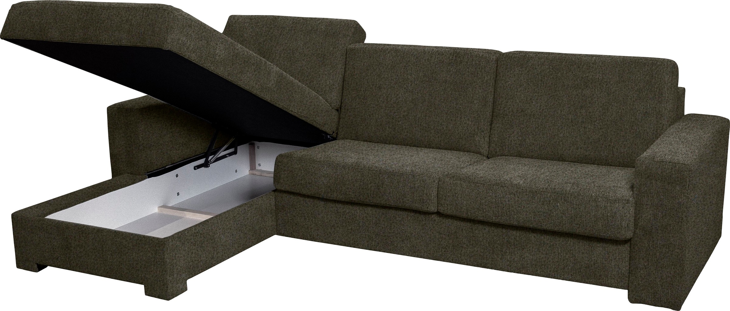 Home affaire Ecksofa »Roma "M"  Matratzenhöhe 14 cm, Dauerschlaffunktion, mit Unterfederung,« Liegemasse ca 143x198 cm, L-Form