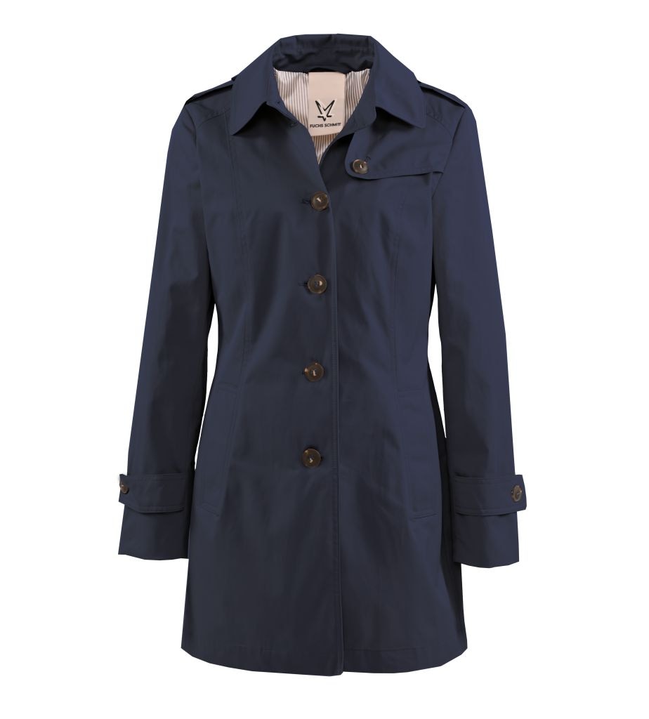 Fuchs Schmitt Kurzmantel Lightweight Cotton, Regular Fit, Schulterklappen