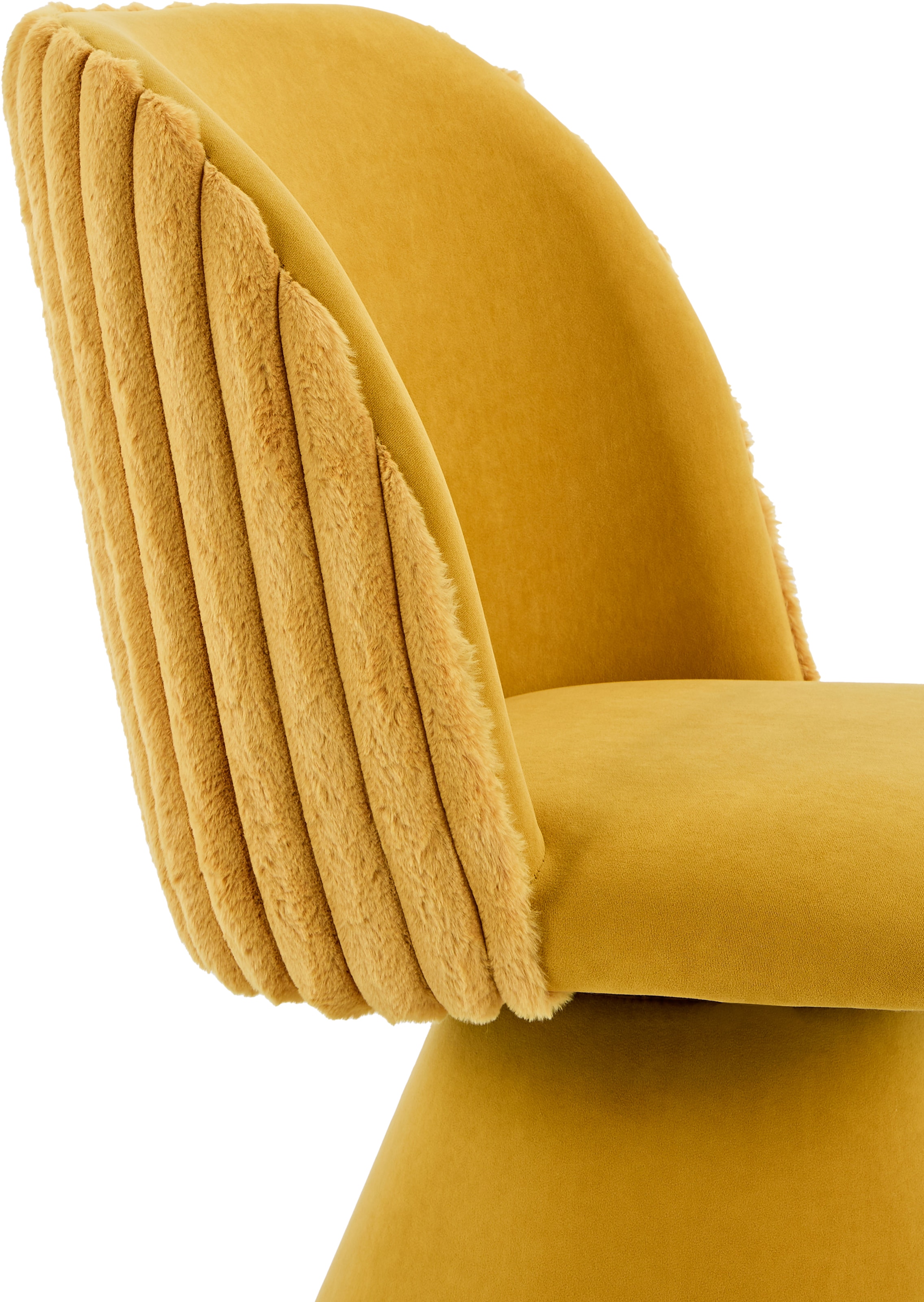 HELA Drehstuhl »BARI I« (Set) 1 Stk.360° drehbar, Polsterfuss, Materialkombi, Aussen Felloptik Innen Velvet