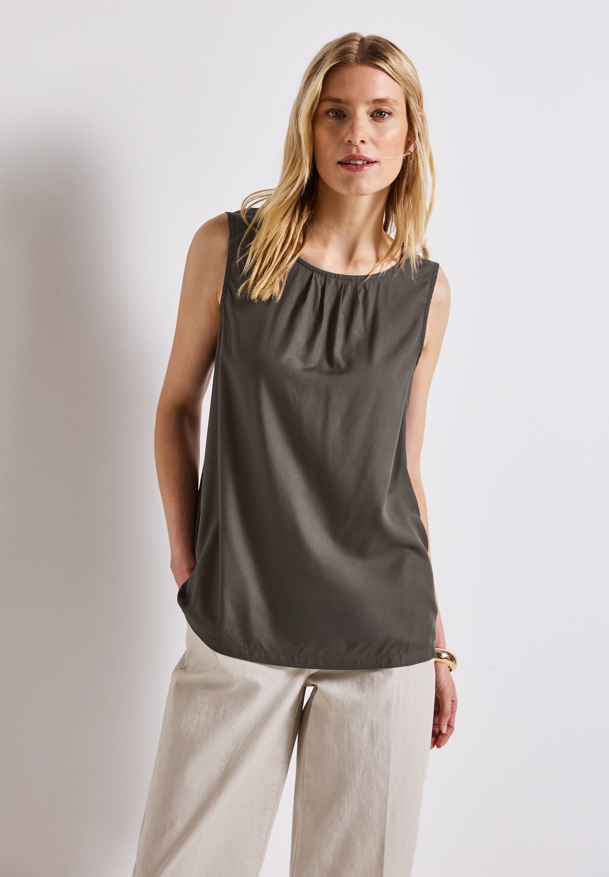 STREET ONE Blusentop mit Raffung