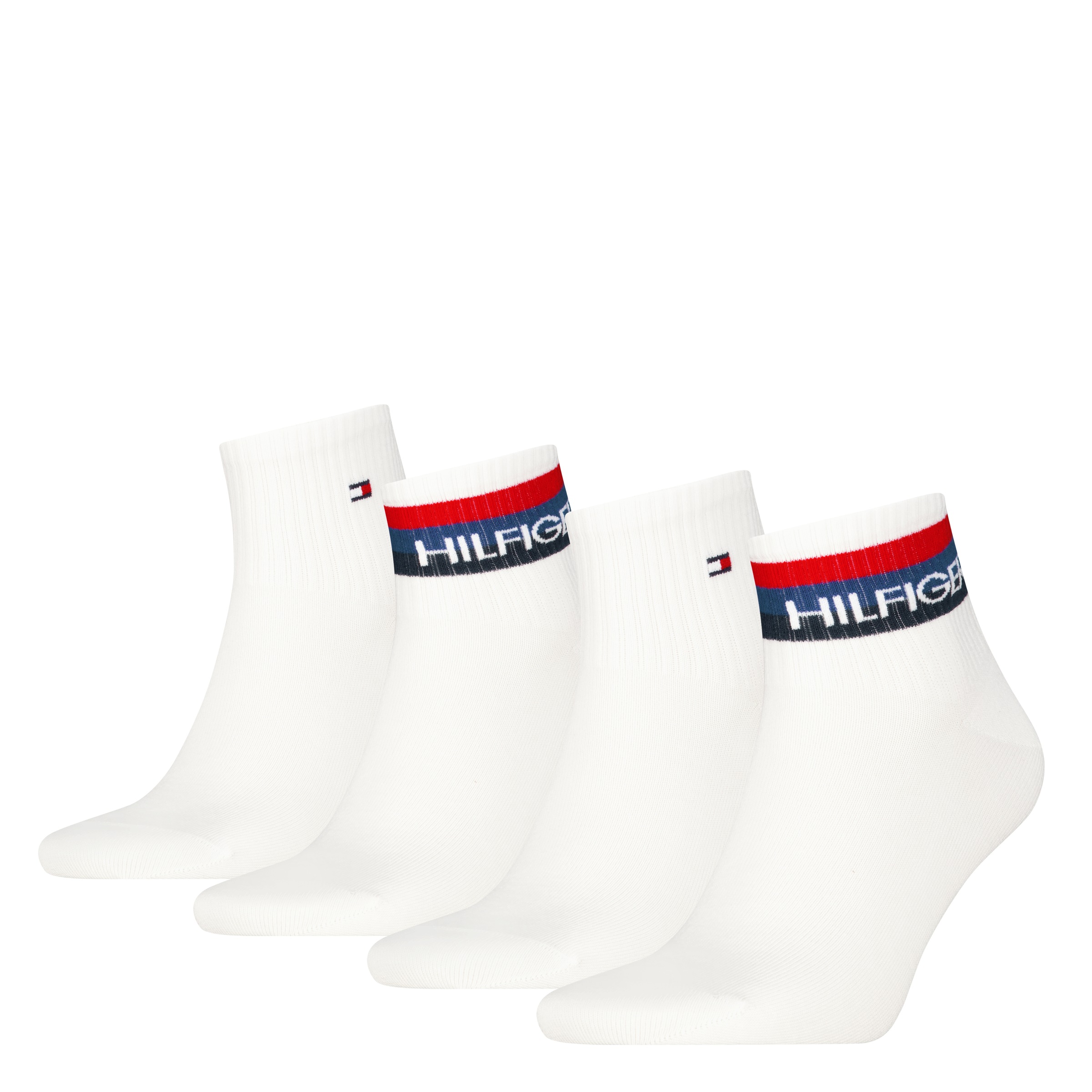 Tommy Hilfiger Chaussettes courtes »TH MEN QUARTER 4P SPORT TH LOGO ECOM« 4 Paar, 