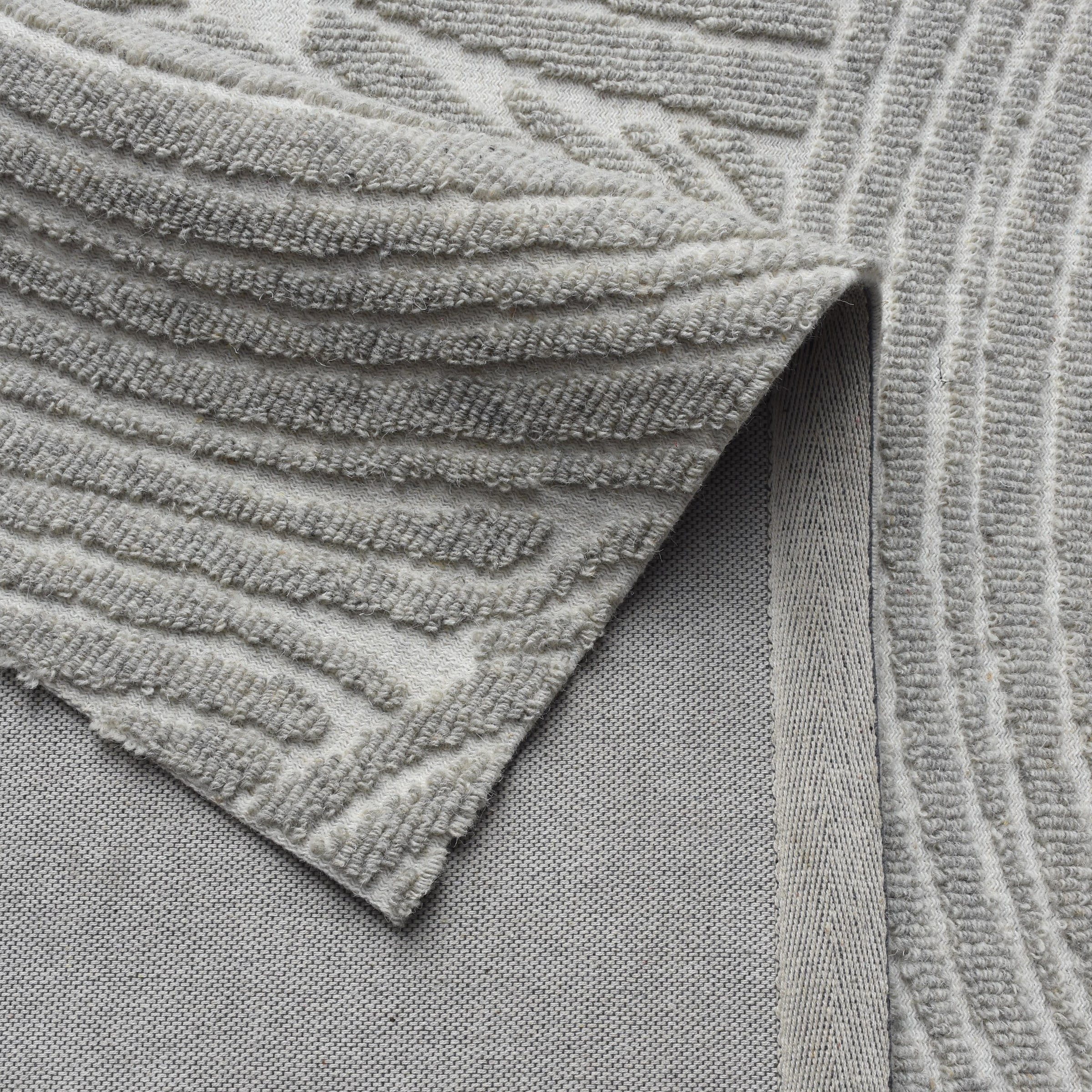 my home Tapis en laine »Falun, Wolle, Hoch-Tief-Struktur, maschinell gewebt« Rectangulaire 12 mm Höhe einfarbig, Wolle, Teppich, Wohnzimmer, Schlafzimmer, Esszimmer