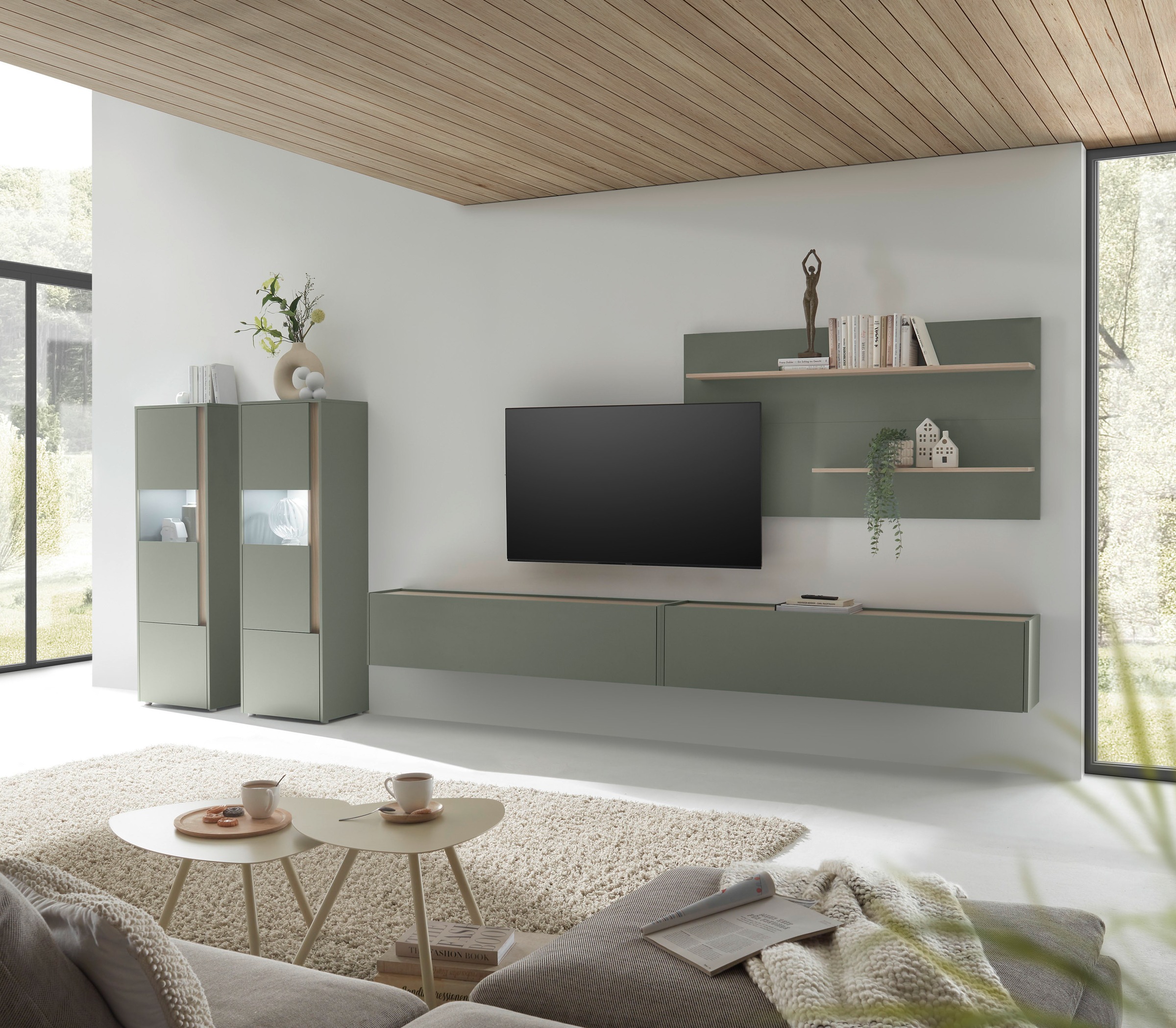 Home affaire Meuble mural »City/Giron, moderne Anbauwand, Komplettset in vielen Farben verfügbar« Set, 5 cuis tlg.