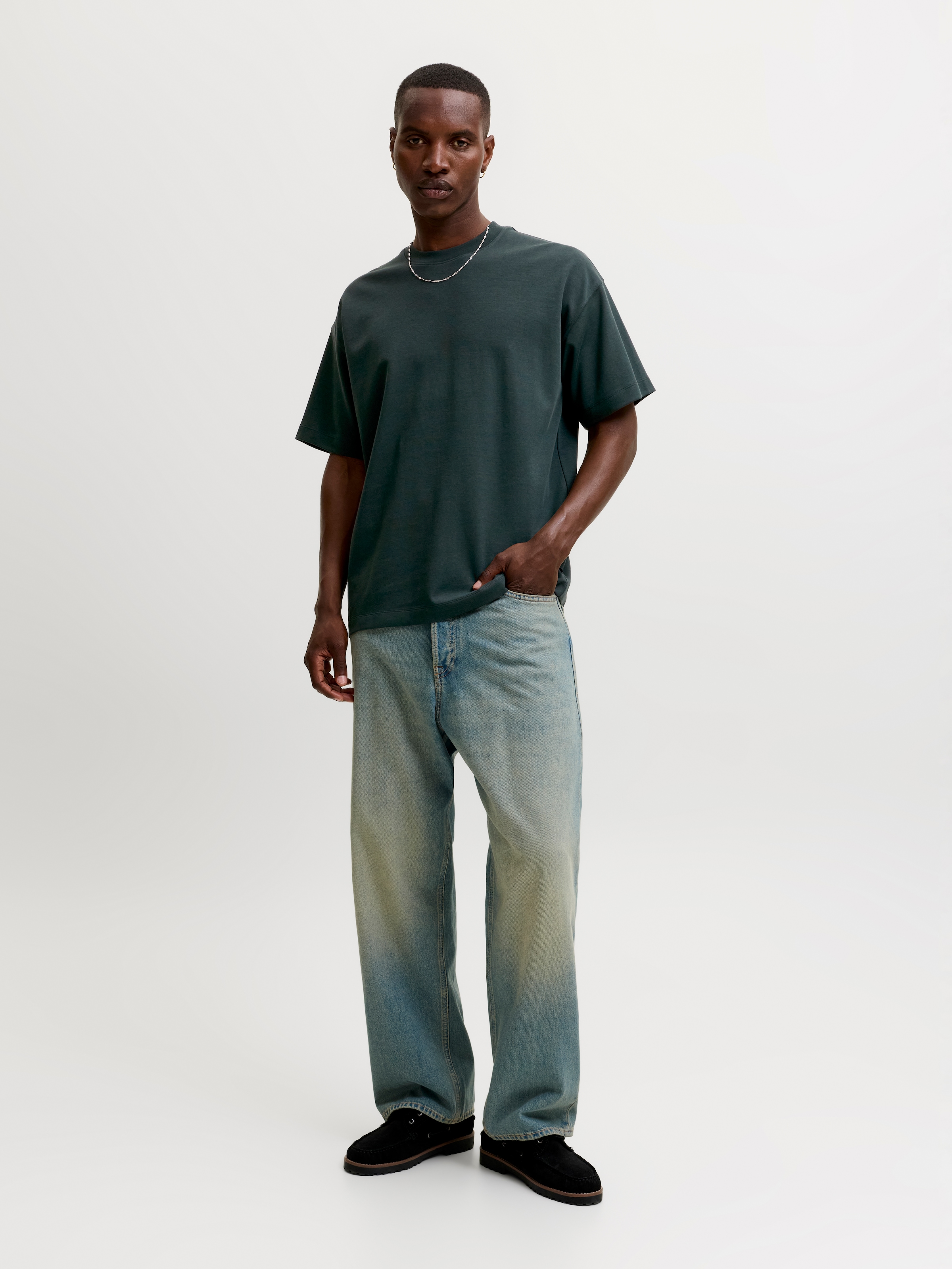 Jack & Jones T-shirt »JJEBARRON TEE SS O-NECK NOOS« mélange de coton, coupe ample
