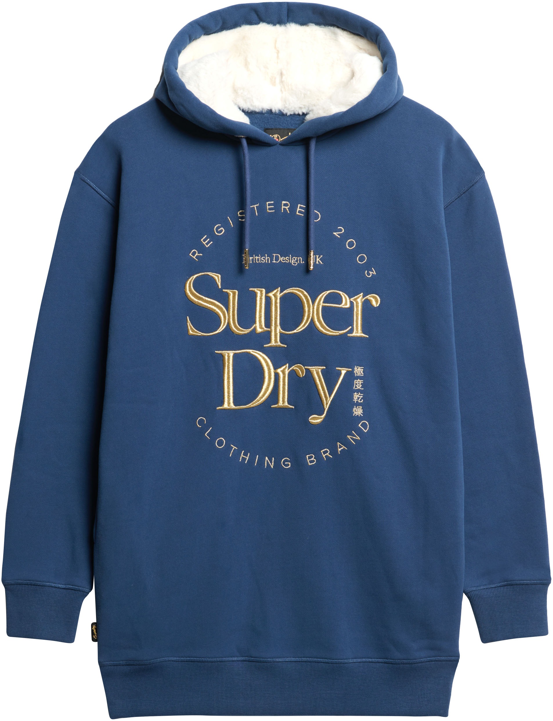 Superdry Robe en jersey »LUXE METALLIC LOGO HOOD DRESS« Sommerkleid,