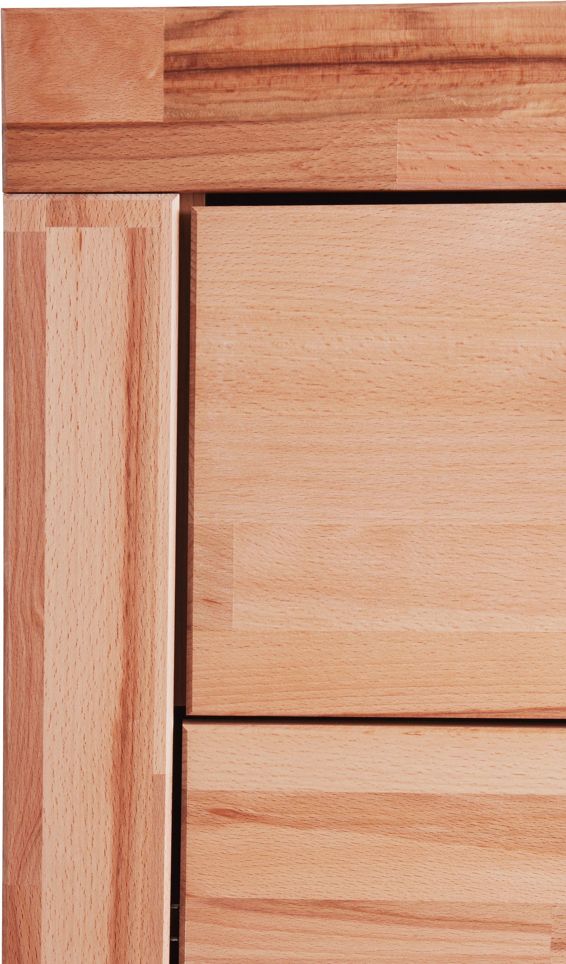 VOGL Möbelfabrik Highboard »Toronto« opt. Glastüren, teilmassiv, Rahmenoptik, Made in Germany