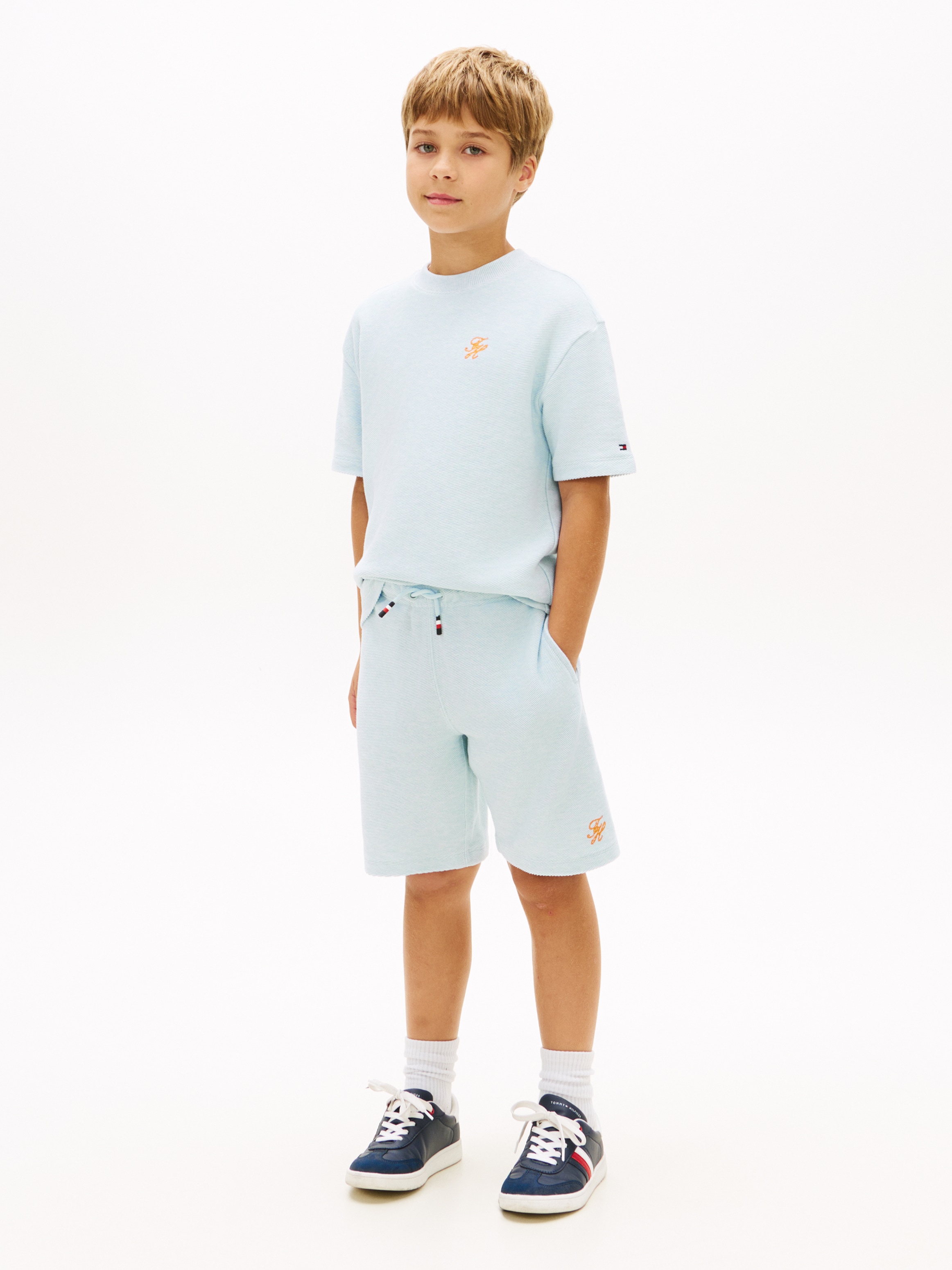 Tommy Hilfiger Short »TH SCRIPT JERSEY TWILL SHORT«  enfants jusqu'à 16 ans, jambe large
