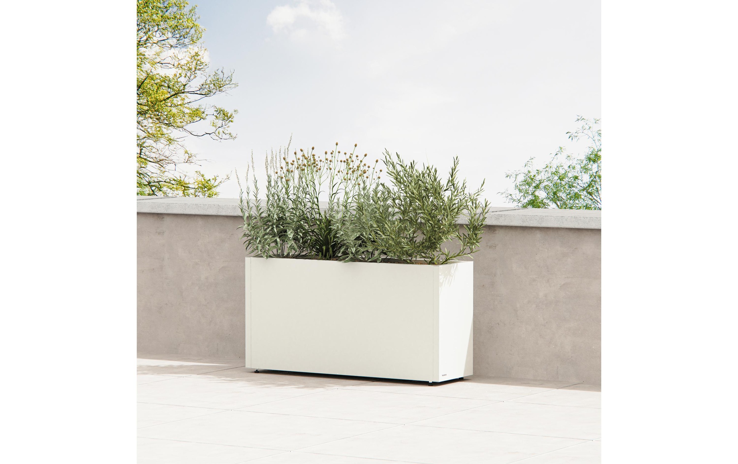 Herstera Garden Bac à plantes »30 White Moon«