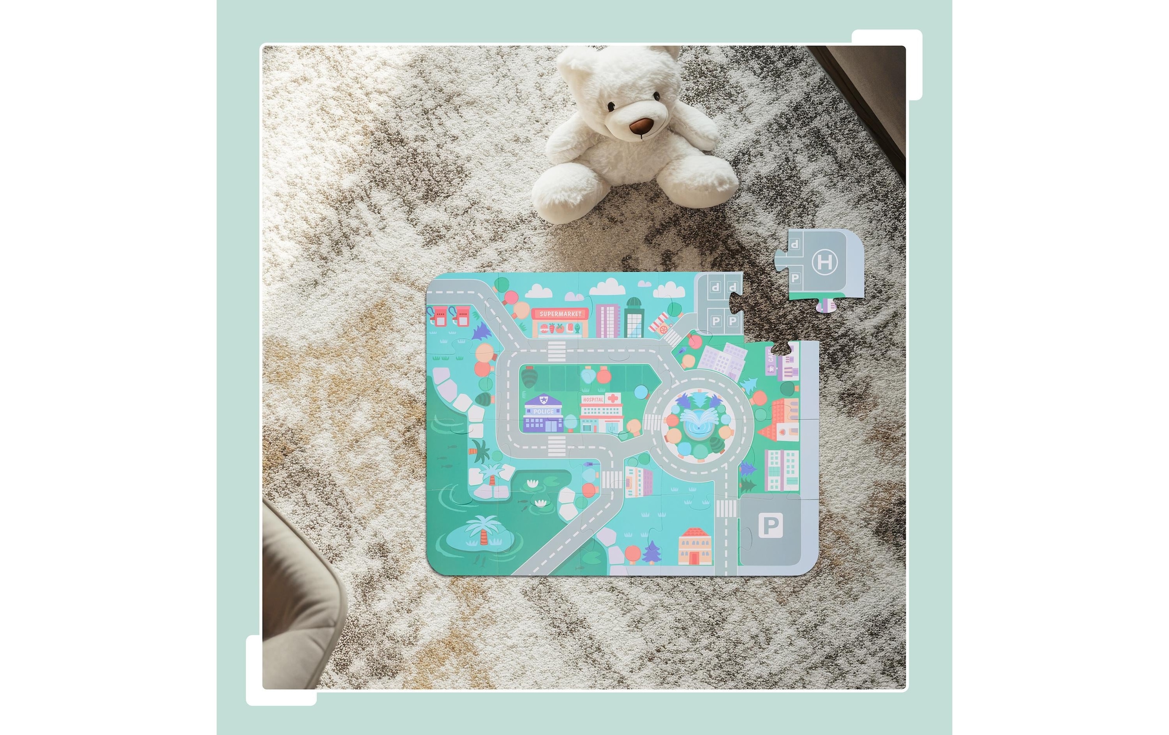 relaxdays Briques de jeu »Stadt im Set«