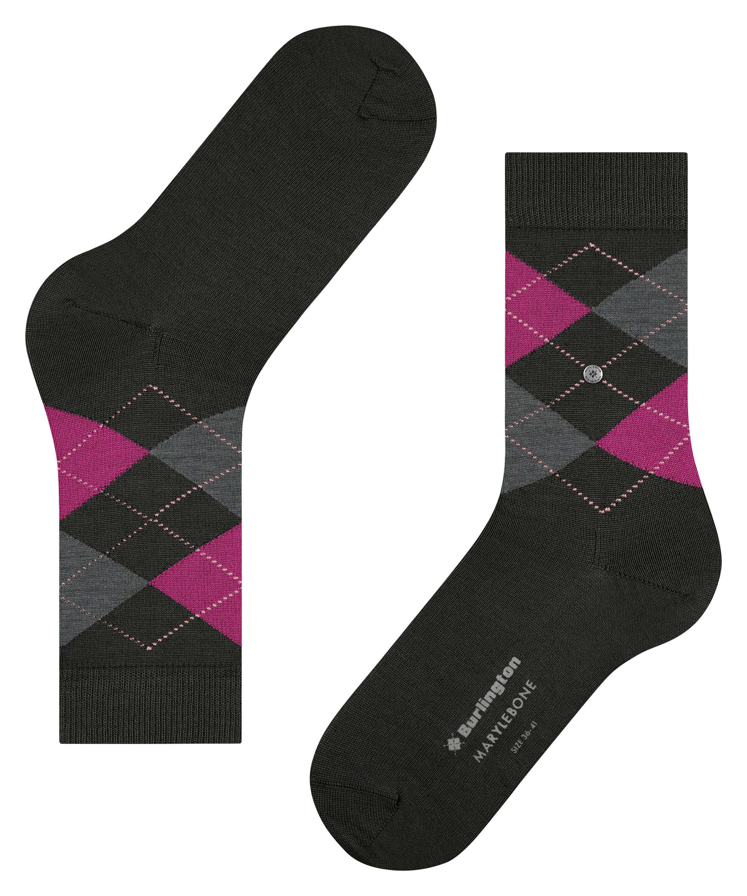 Burlington Socken »Marylebone« Einheitsgrösse 36-41, wärmende Wollmischung, Argyle-Muster