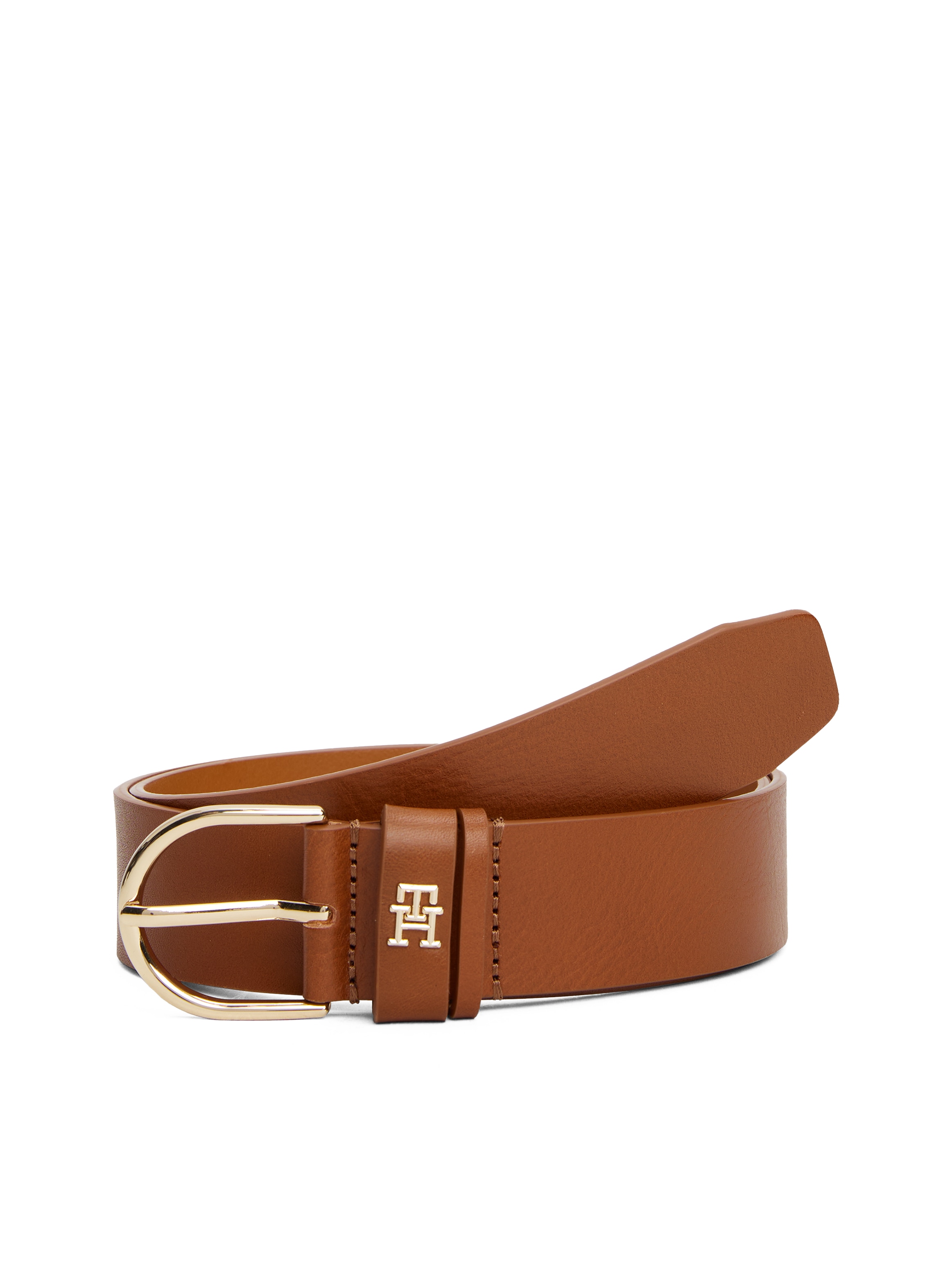 Tommy Hilfiger Ledergürtel »ESSENTIAL EFFORTLESS 3.5 cm breit« Ovale Einfachdornschliesse, Logoemblem