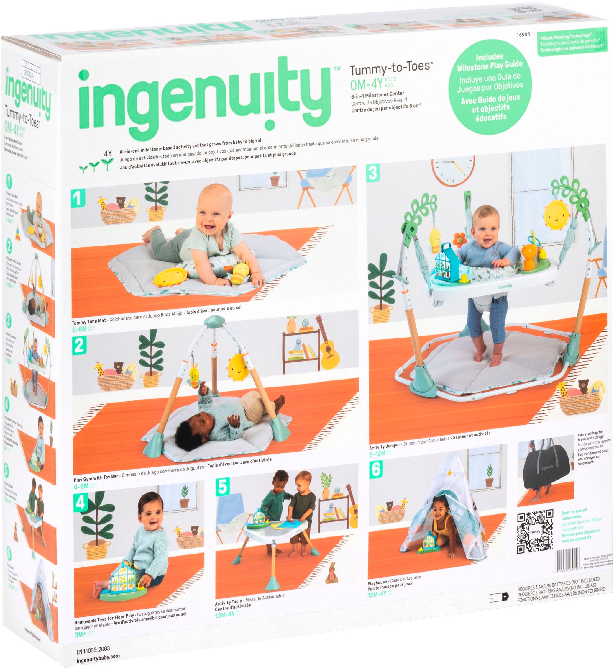 ingenuity Spielcenter »Tummy to Toes™ 6-in-1 Milestones Center« mit Licht und Sound