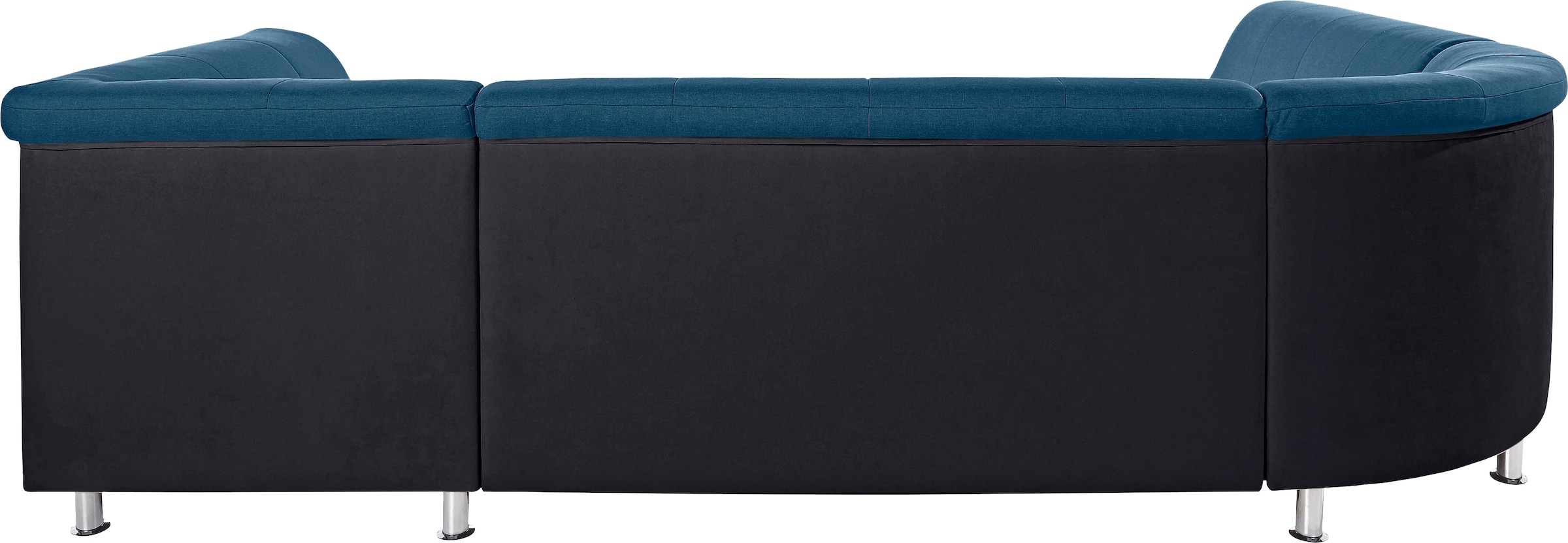 TRENDMANUFAKTUR Paysage de salon »Rondo III 320 cm, modern, im Materialmix, U-Form, Chromfüsse« au choix pour plus de confort avec ressorts ensachés, au choix avec fonction lit