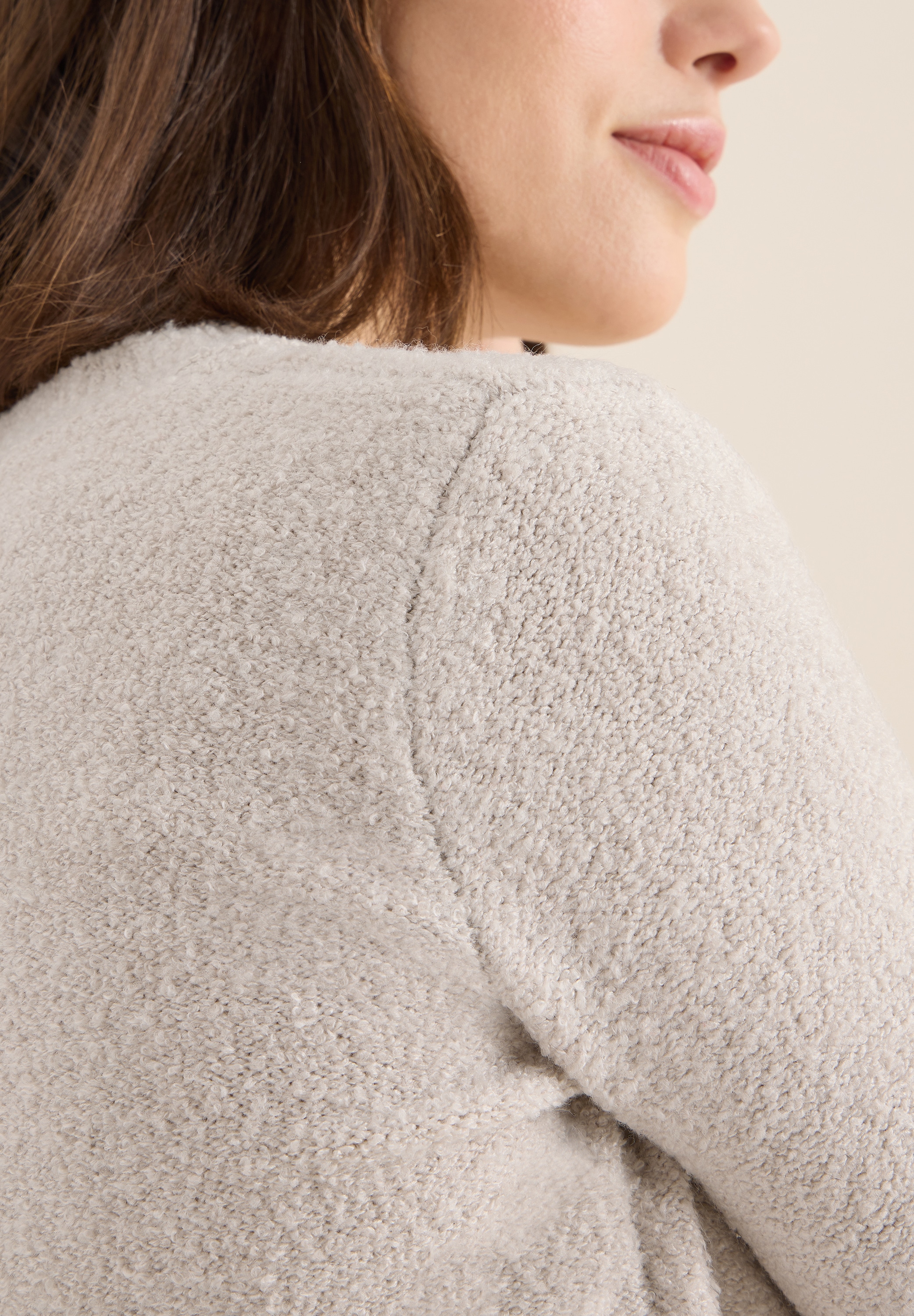 Cecil Pull en tricot Bouclé V-Neck