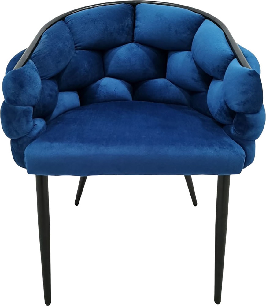 Kayoom Chaise rembourrée »Stuhl Grace 125 2er-Set, Gestell aus Eisen, bequem gepolstert« (Set) 2 cuisGraziöses Design, absolutes Eye-Catcher, geflochtener Rücken