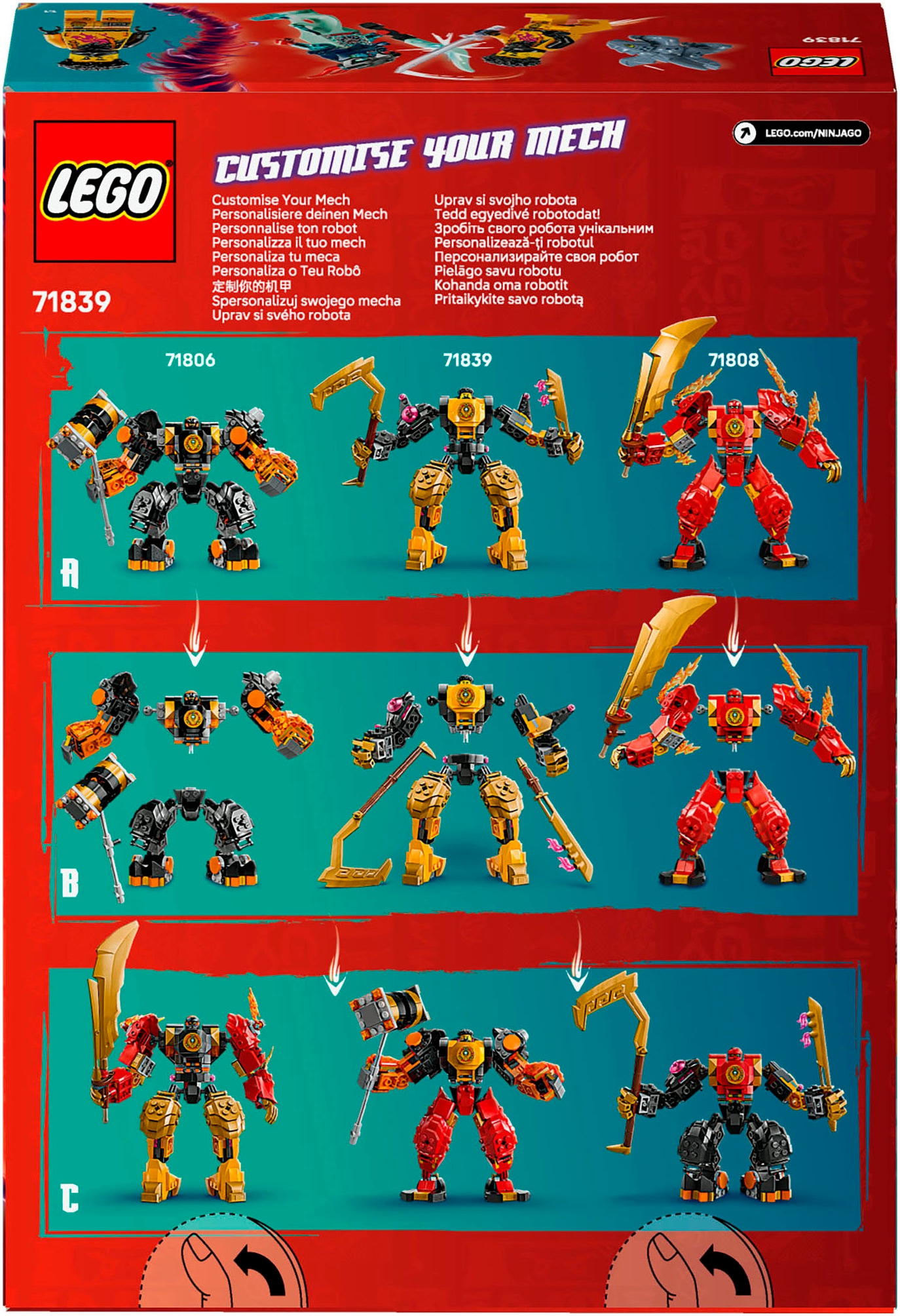 LEGO® Pions de construction »Arins Spinjitzumech (71839), LEGO Ninjago« Made in Europe