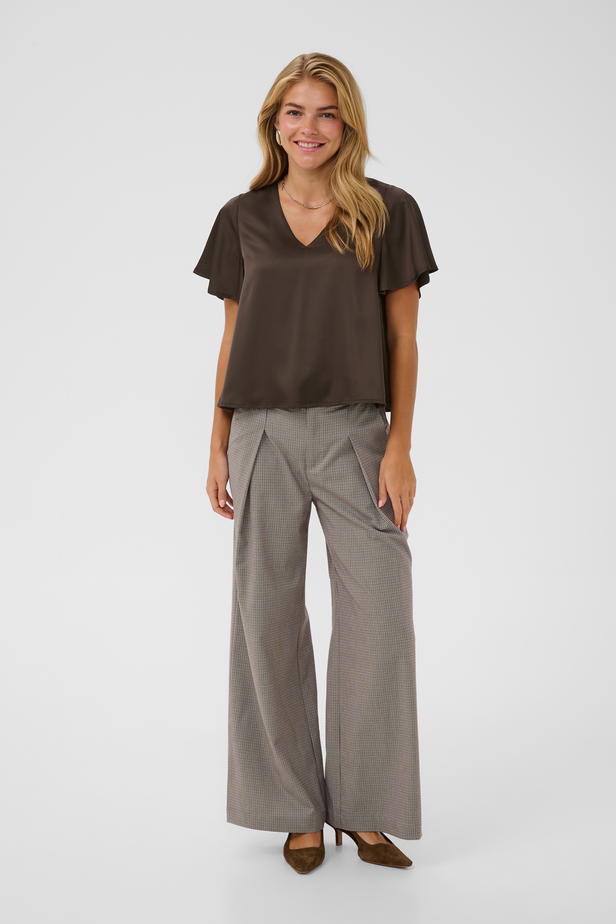 Saint Tropez Blouse à manches courtes »LodisaSZ SS Blouse« mélange de matériaux, coupe régulière