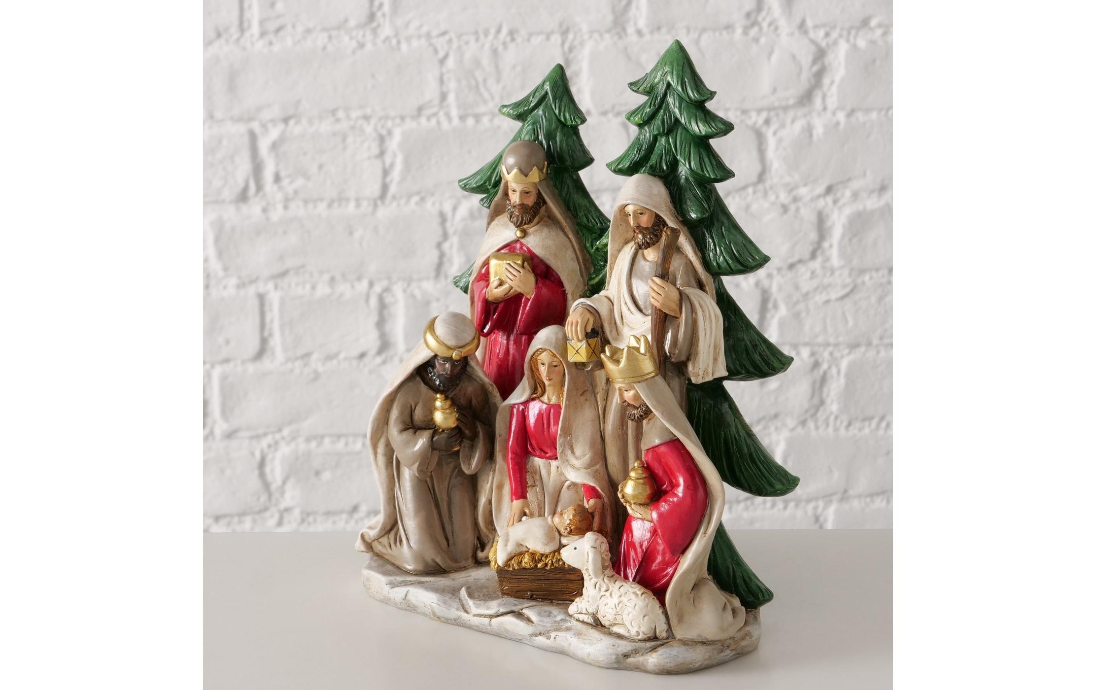 BOLTZE Krippe »Bethanio Kunststoff, 21 x 26 cm« Dekorative Weihnachtsfigur