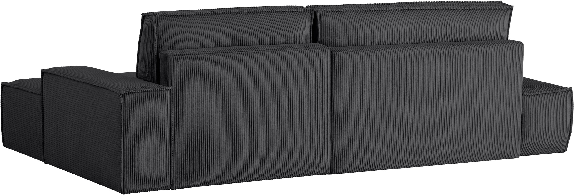 Home affaire Ecksofa »SHERWOOD,  Schlafsofa in L-Form offen (275cm), Cord, Leinenoptik« Schlaffunktion und Bettkasten, Kedernaht, hoher Sitz- & Liegekomfort,