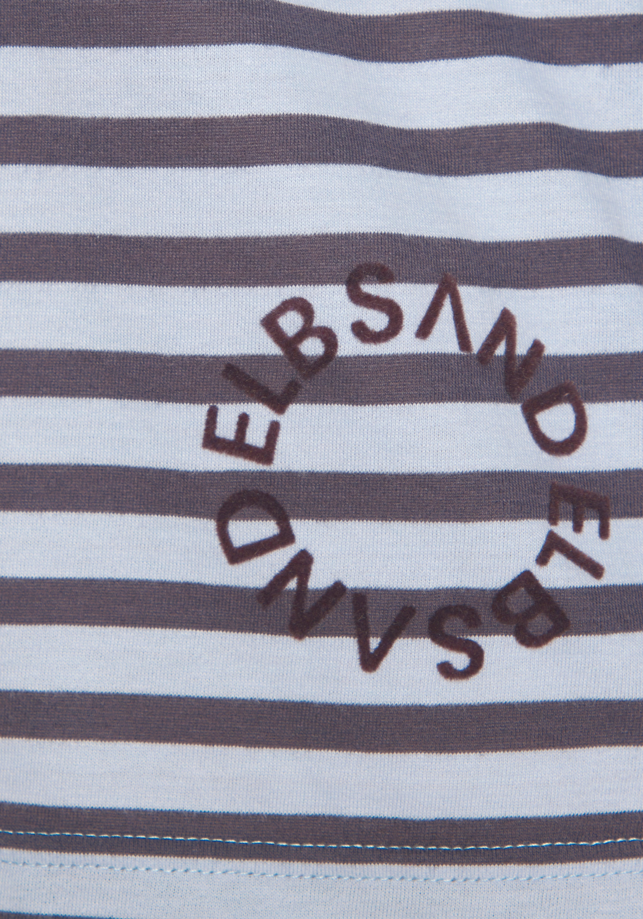 Elbsand T-shirt à manches longues »Tooske« avec motif rayé, impression logo discrète, casual