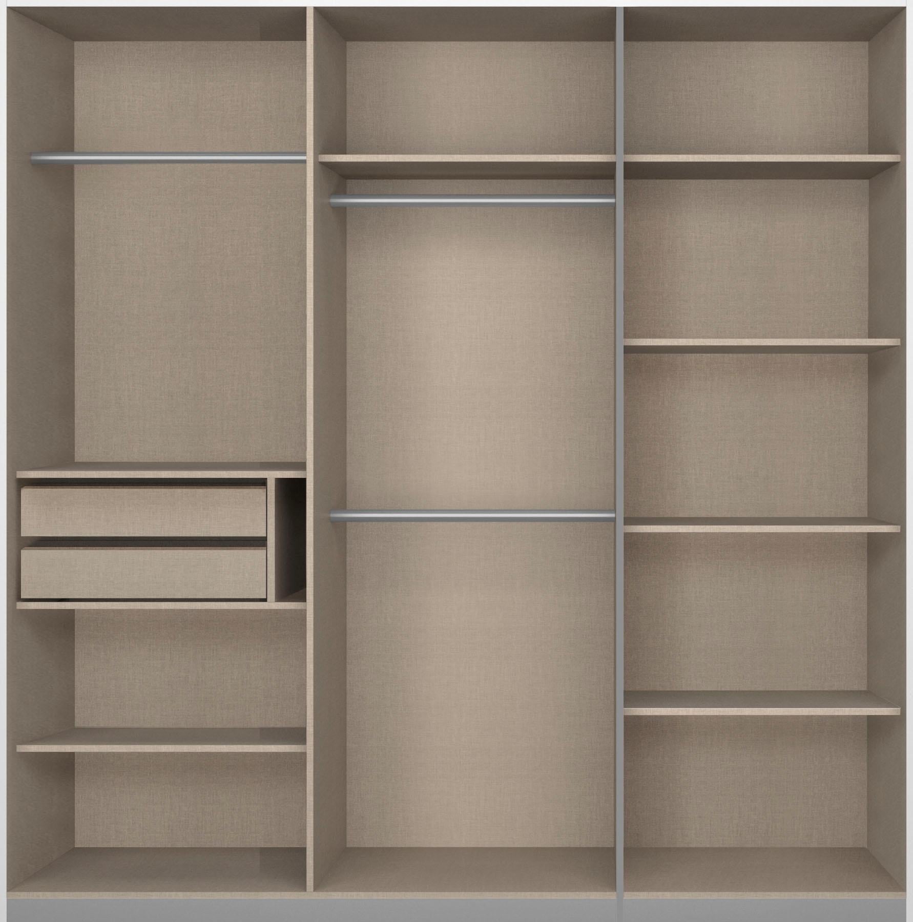 rauch Schwebetürenschrank »Kleiderschrank Schrank Garderobe Wäscheschrank KEPAN« inkl. Schubladen-Einsatz und extra Einlegeböden MADE IN GERMANY