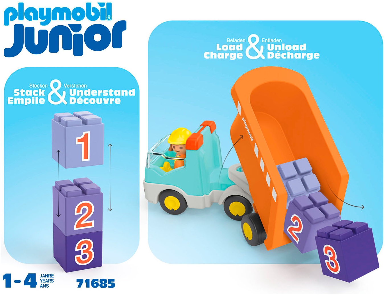 Playmobil® Jeu de construction »Kipplaster (71685), JUNIOR« Made in Europe