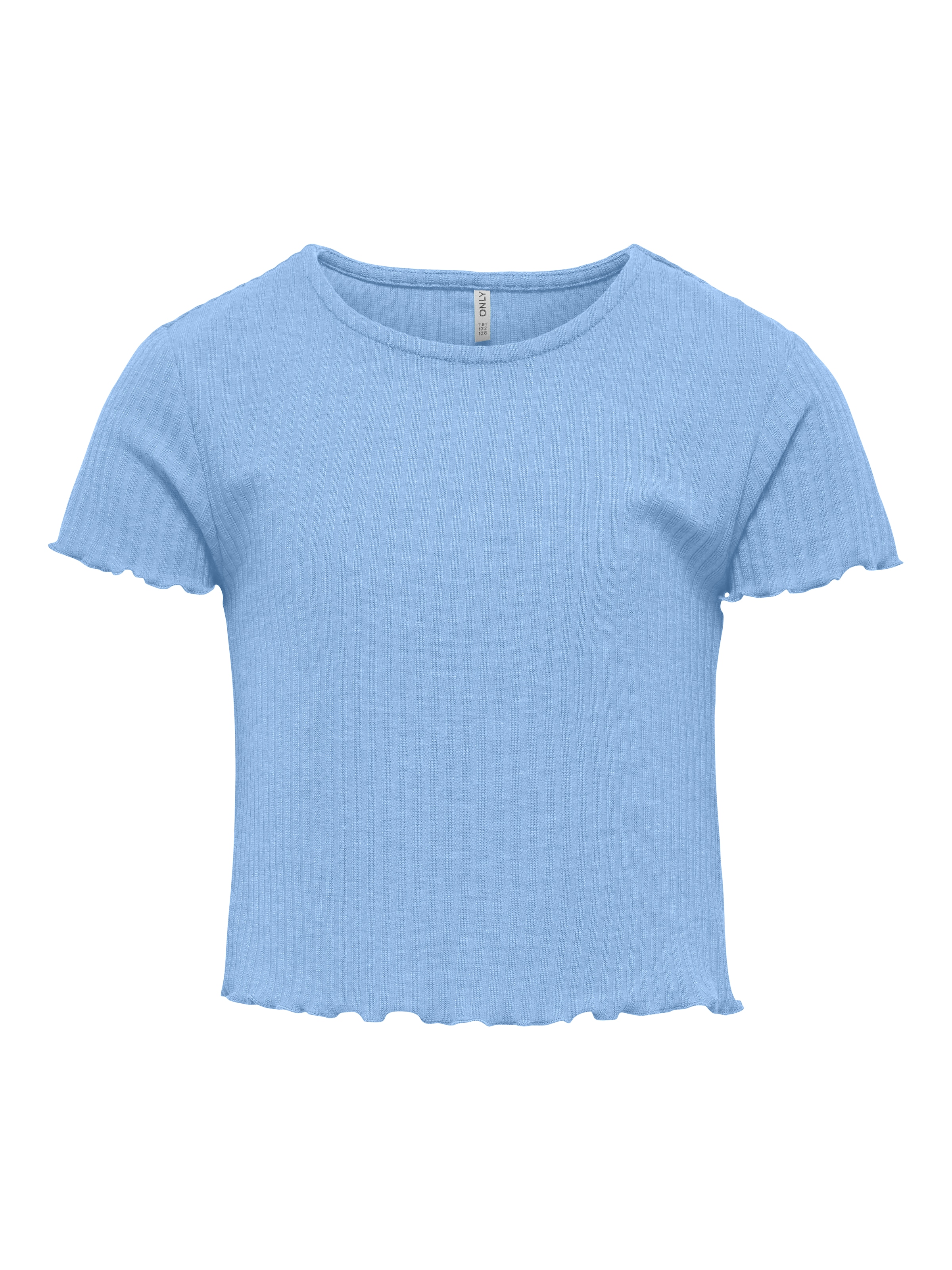 KIDS ONLY T-Shirt »KOGNELLA S/S O-NECK TOP NOOS JRS« mit süsser Wellenkante