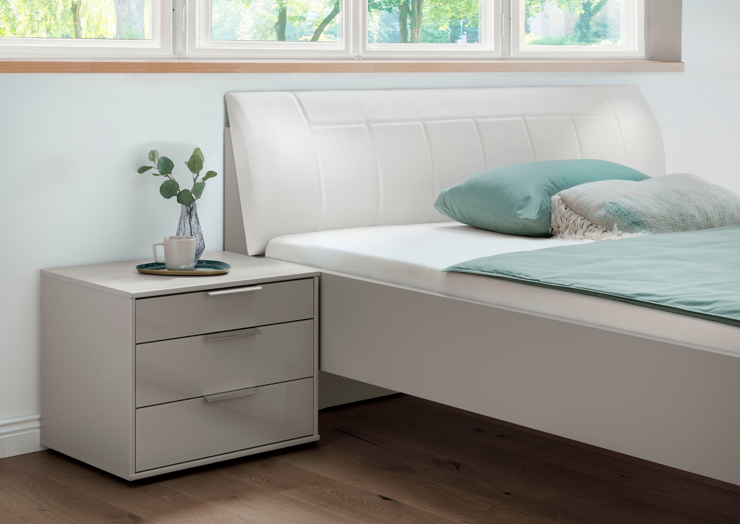 WIEMANN Futonbett »Monaco, Bettgestell, Bettrahmen, komfortables Polsterkopfteil« 4-fache Liegehöhenverstellung, MADE IN GERMANY,  Polsterkopfteil aus Kunstleder, verschiedene Grössen, in Komforthöhe