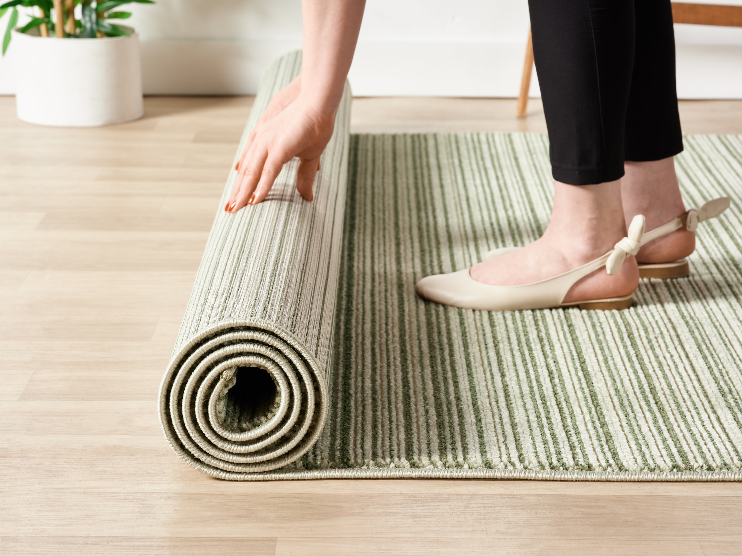 GOODproduct Tapis »Noolan, Hoch-Tief-Struktur« Rectangulaire 9 mm Höhe rayé, bandes, doux, salon, chambre, salle à manger