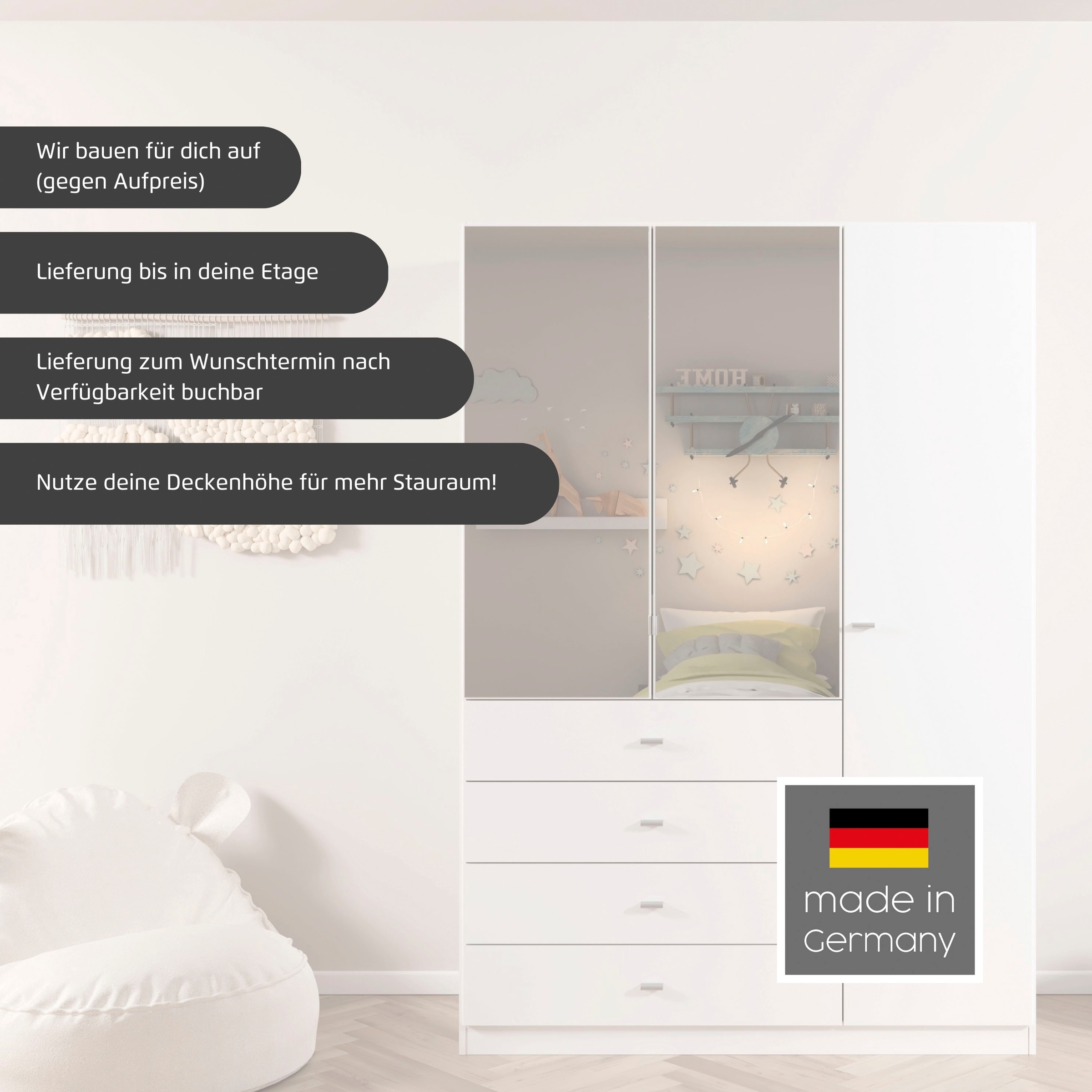 rauch Armoires à vêtements »Sinsheim« mit 4 breiten Schubkästen