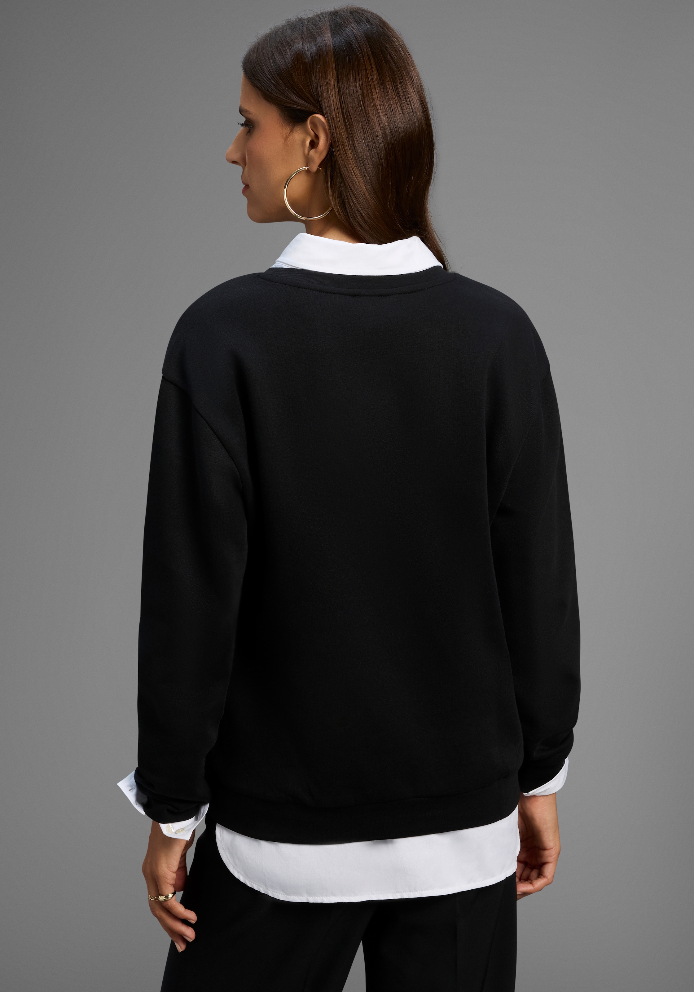 Laura Scott Pull , Weiche Baumwollmischung mit Rundhalsausschnitt und Blumenprint
