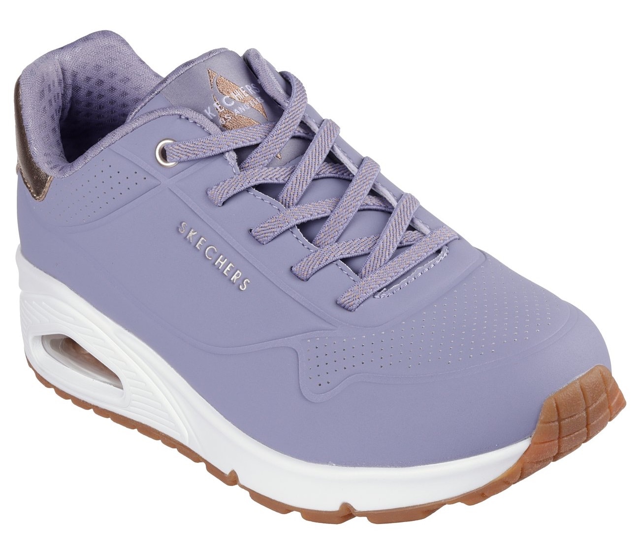 Skechers Slip-On Sneaker »UNO SHIMMER AWAY«  Slipper, Freizeitschuh, Plateausneaker mit modischem Keilabsatz