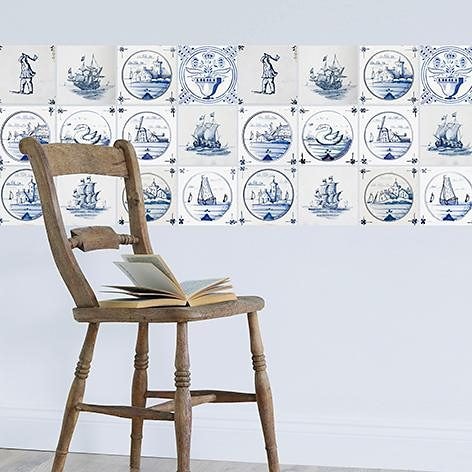 Home affaire Fliesenaufkleber »Maritim« Stickerfliesen, selbstklebend, Sticker, 12er Set